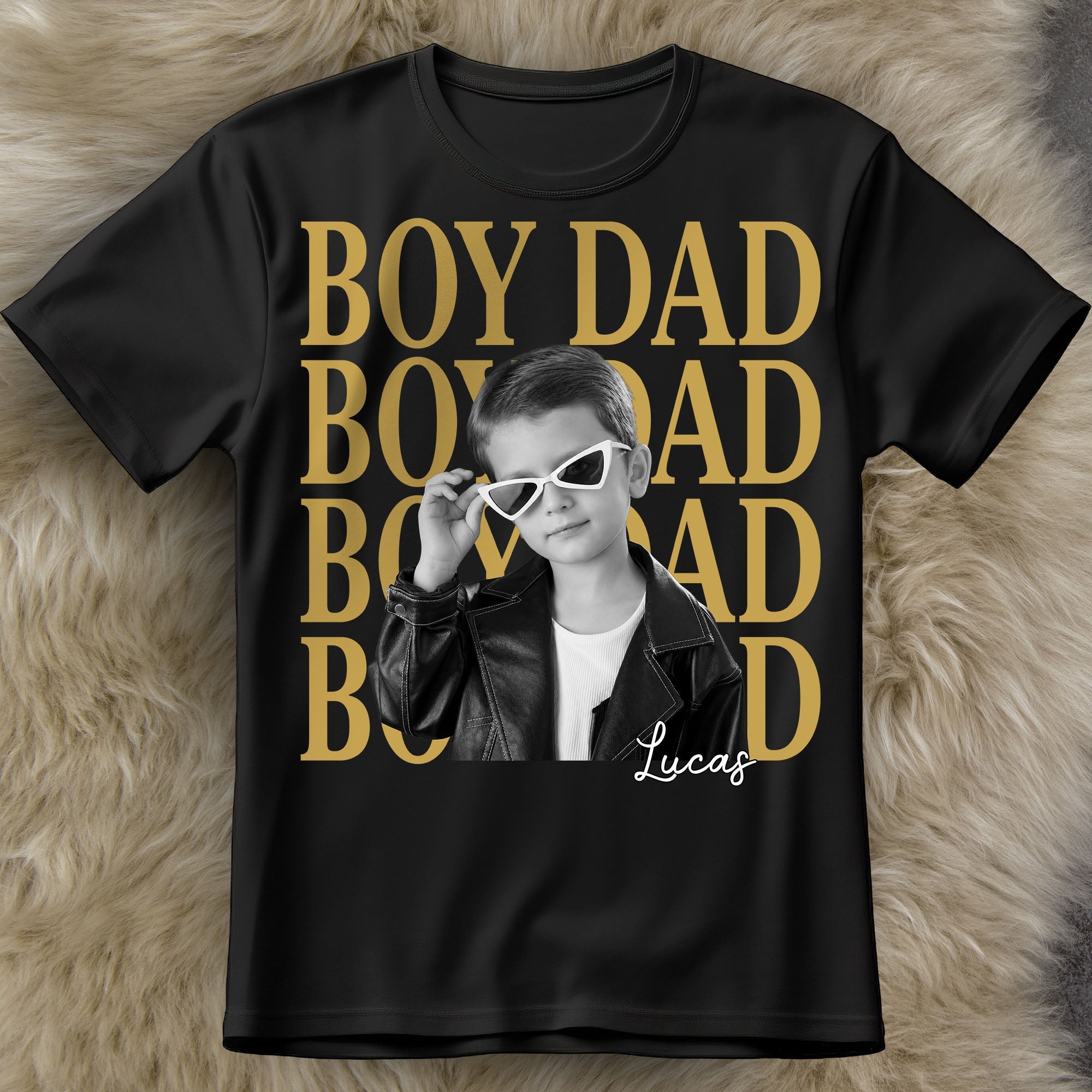 Personalized Girl Dad T-Shirt Custom Photo Gift for Father's Day Shirt GradoCreations