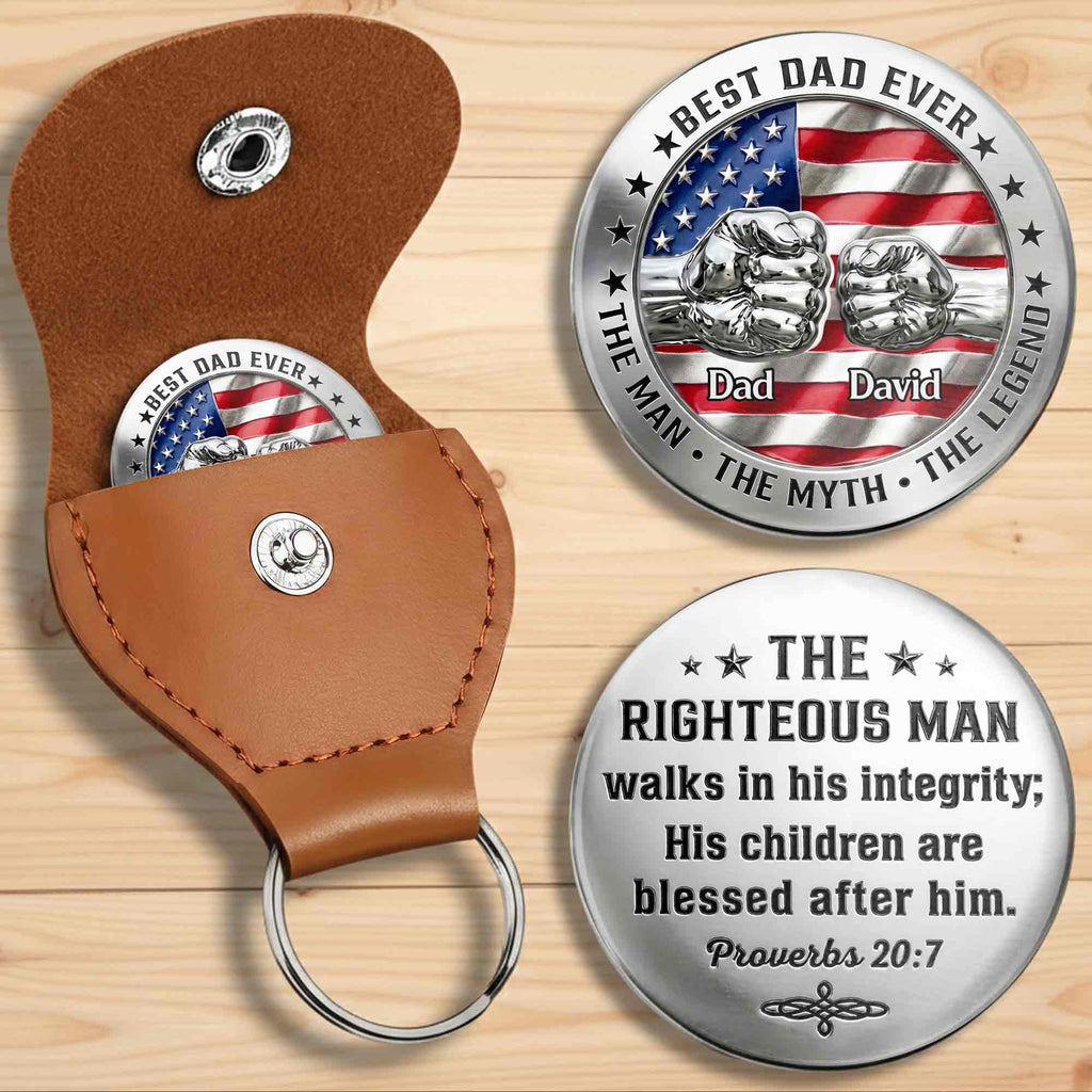 Personalized Pocket Hug Best Dad Ever Gift Custom Token Pocket Hug GradoCreations