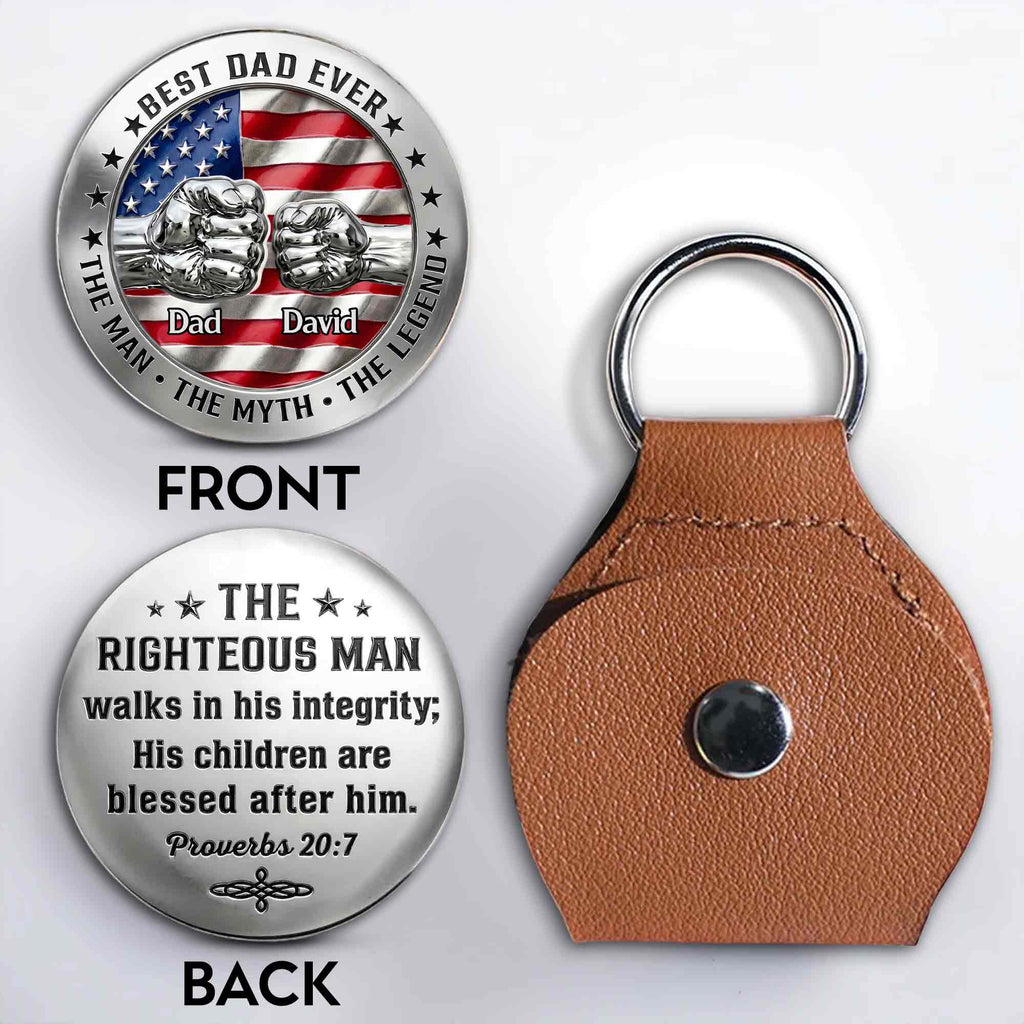 Personalized Pocket Hug Best Dad Ever Gift Custom Token Pocket Hug GradoCreations