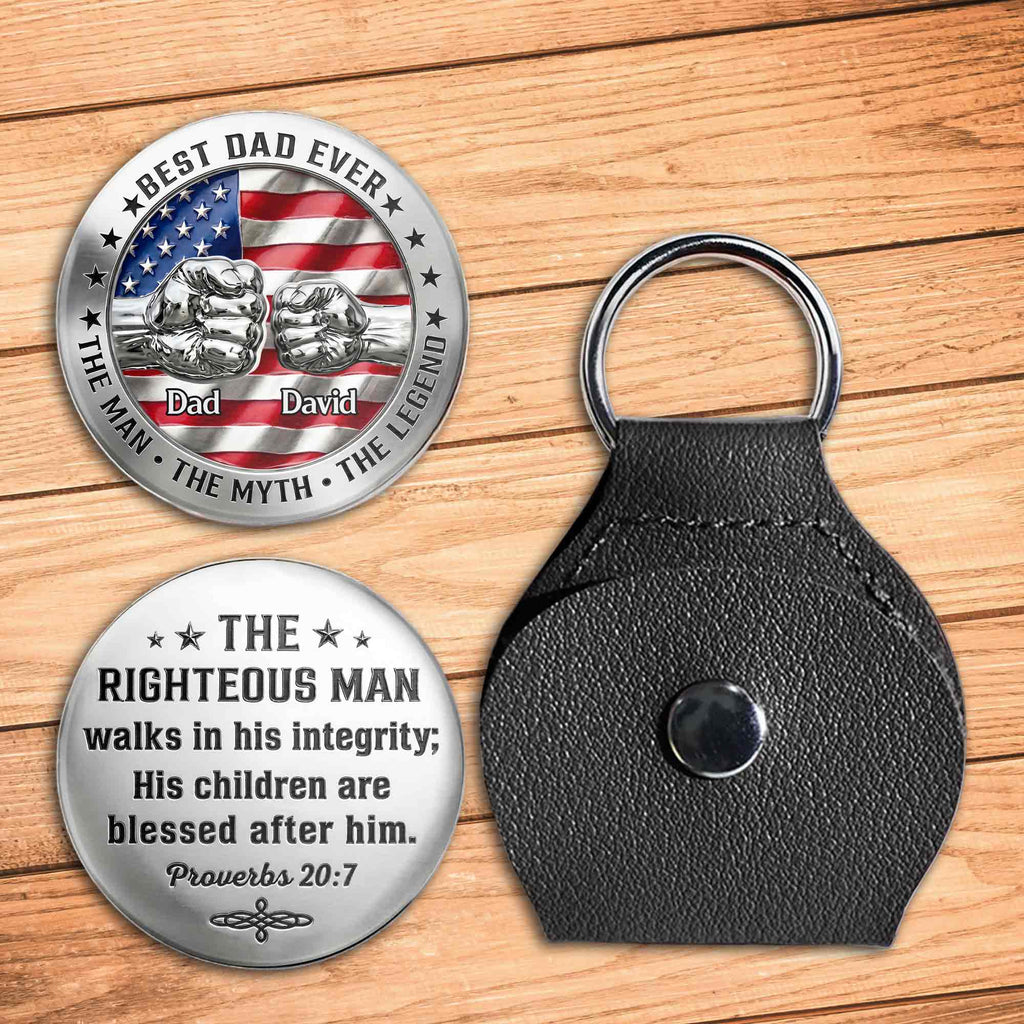Personalized Pocket Hug Best Dad Ever Gift Custom Token Pocket Hug GradoCreations
