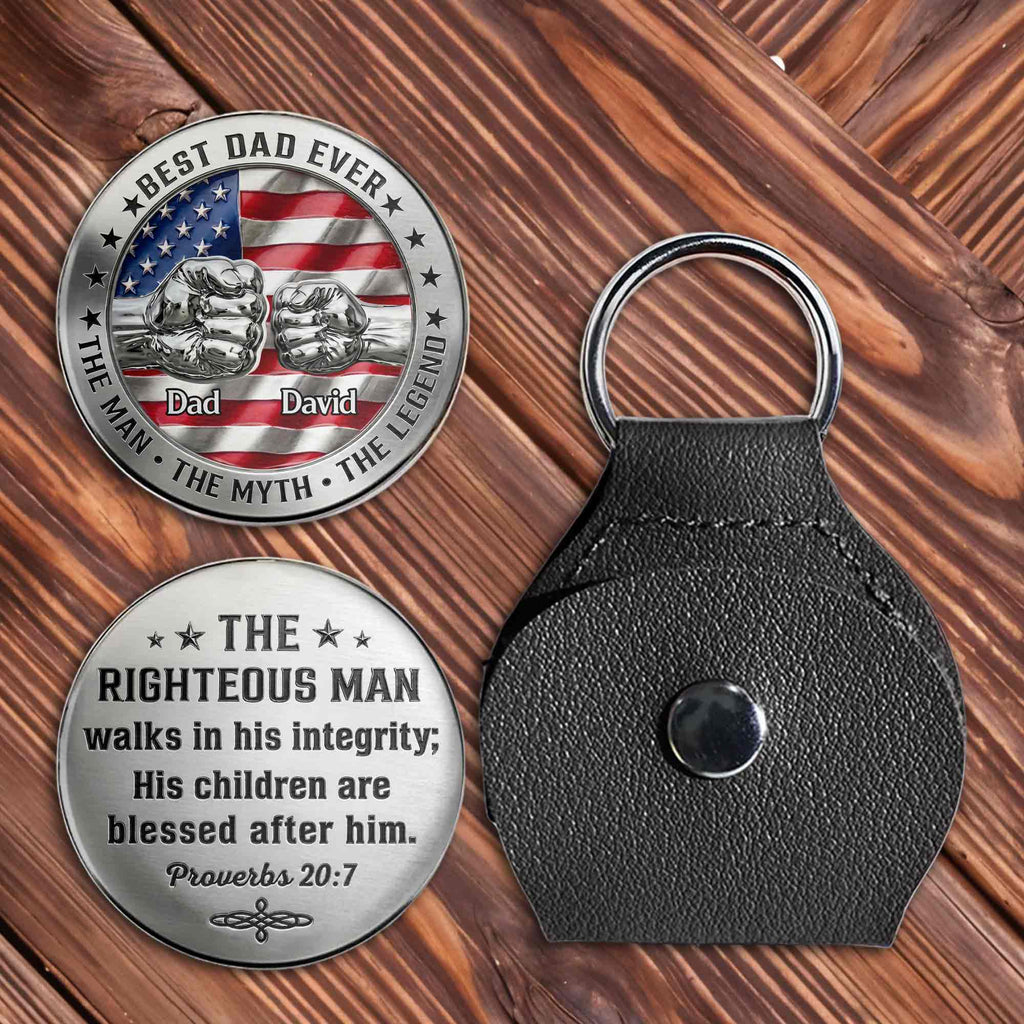 Personalized Pocket Hug Best Dad Ever Gift Custom Token Pocket Hug GradoCreations