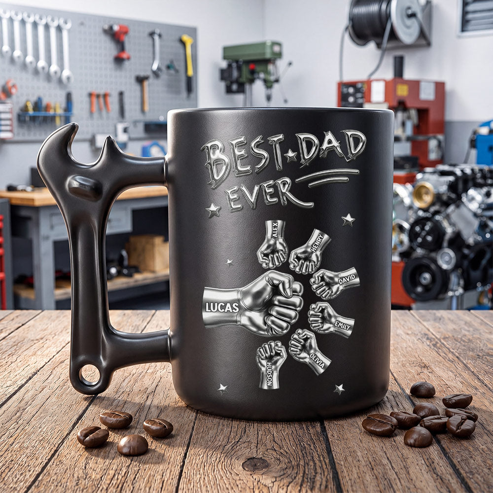 Personalized Wrench Handle Mug Custom Name Gift for Dad Wrench Handle Mug GradoCreations