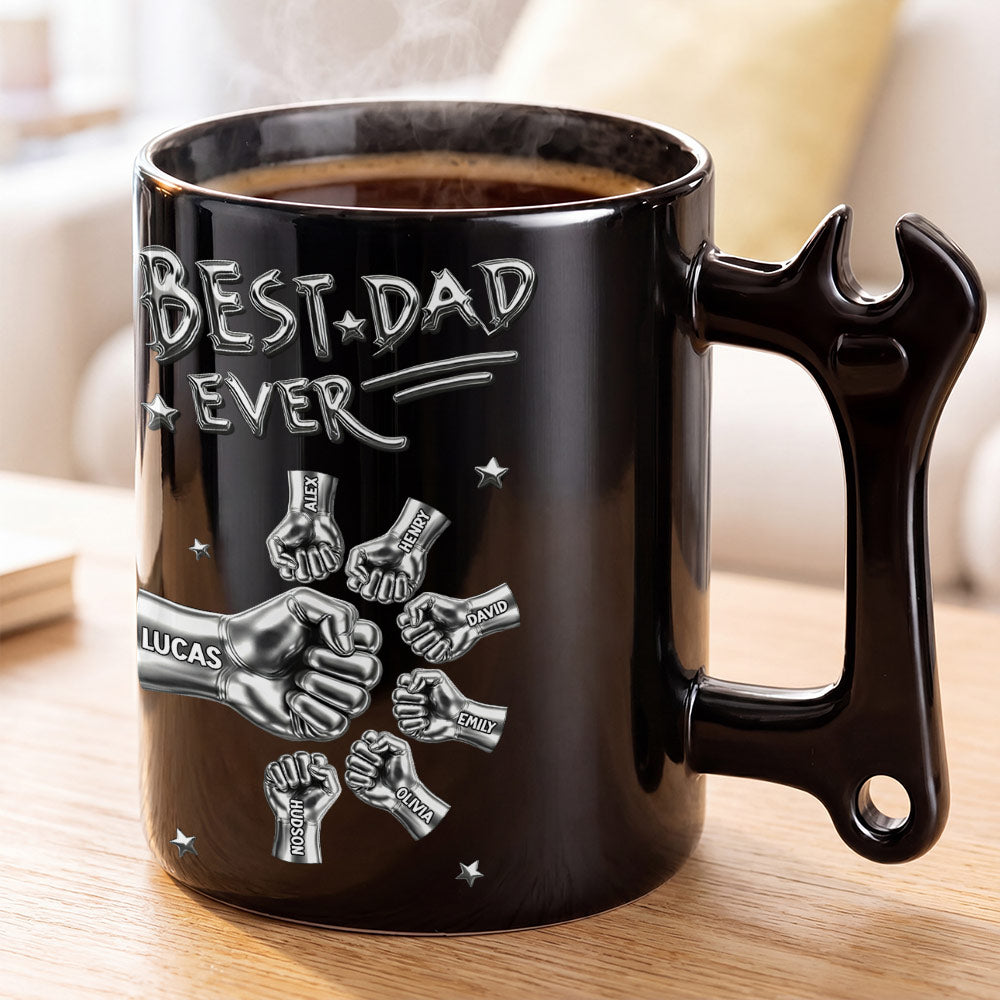 Personalized Wrench Handle Mug Custom Name Gift for Dad Wrench Handle Mug GradoCreations
