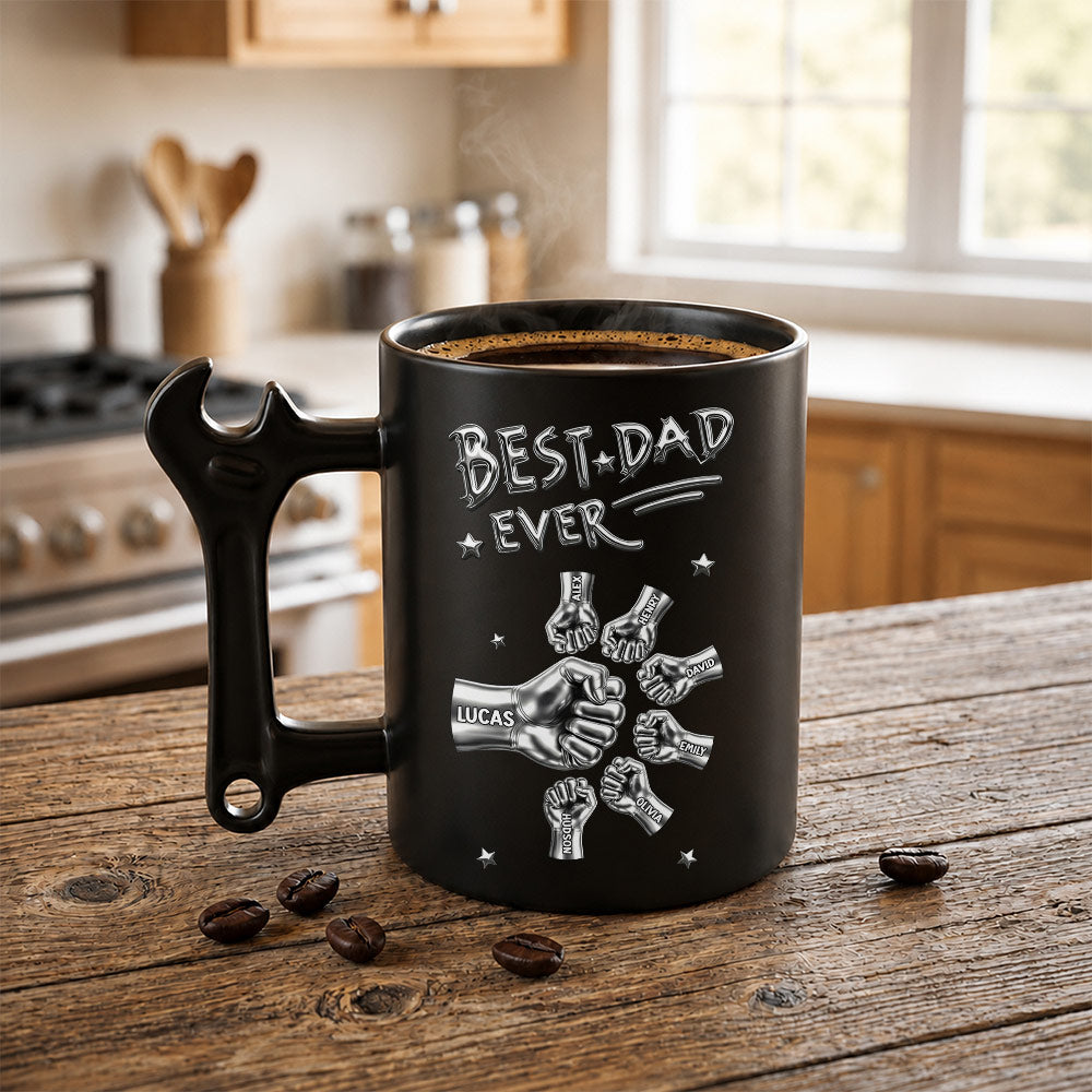Personalized Wrench Handle Mug Custom Name Gift for Dad Wrench Handle Mug GradoCreations