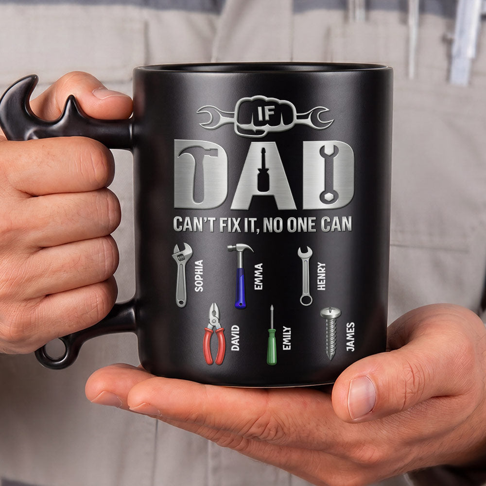 Personalized Wrench Handle Coffee Mug for Dad - Custom Gift Wrench Handle Mug GradoCreations