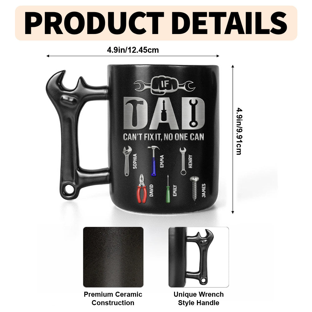 Personalized Wrench Handle Coffee Mug for Dad - Custom Gift Wrench Handle Mug GradoCreations