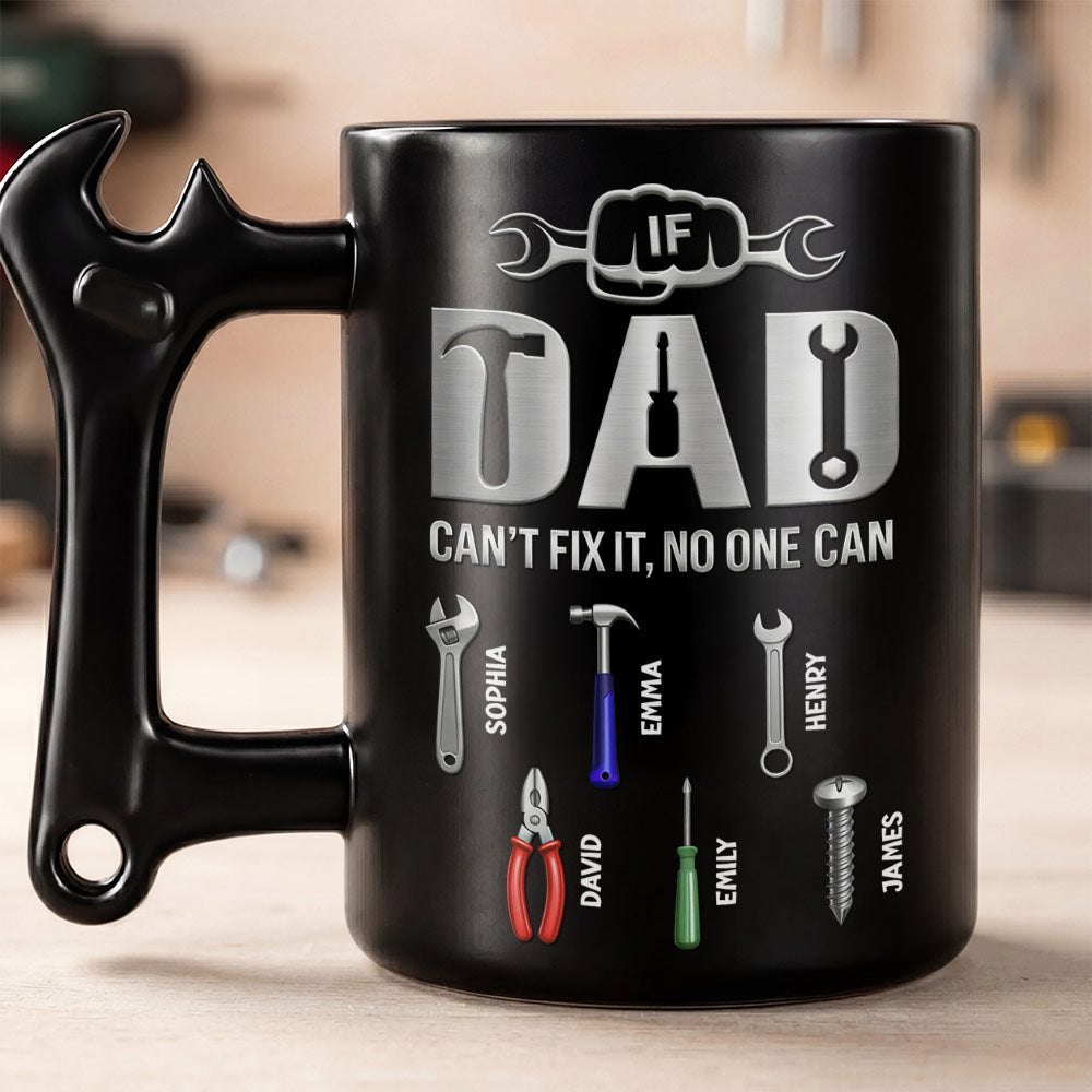 Personalized Wrench Handle Coffee Mug for Dad - Custom Gift Wrench Handle Mug GradoCreations