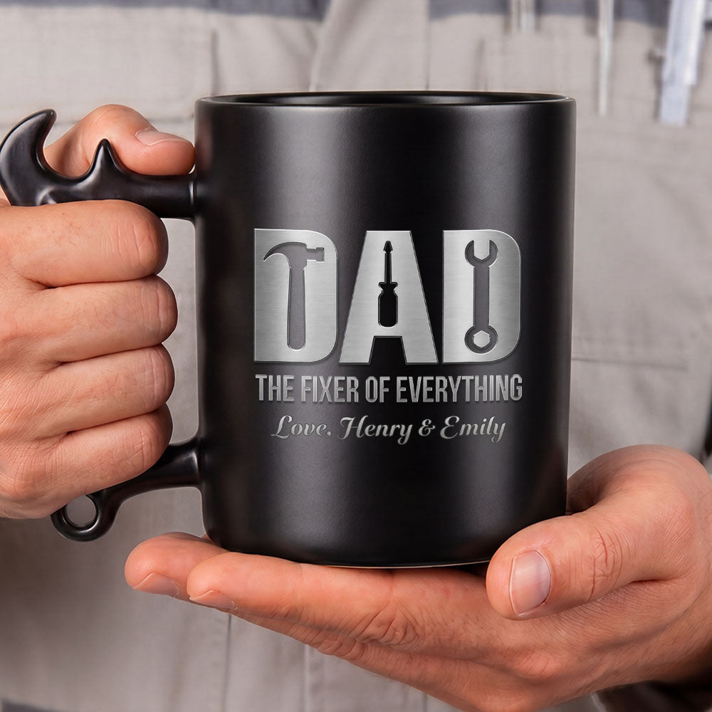 Personalized Wrench Handle Coffee Mug Custom Gift for Dad Wrench Handle Mug GradoCreations