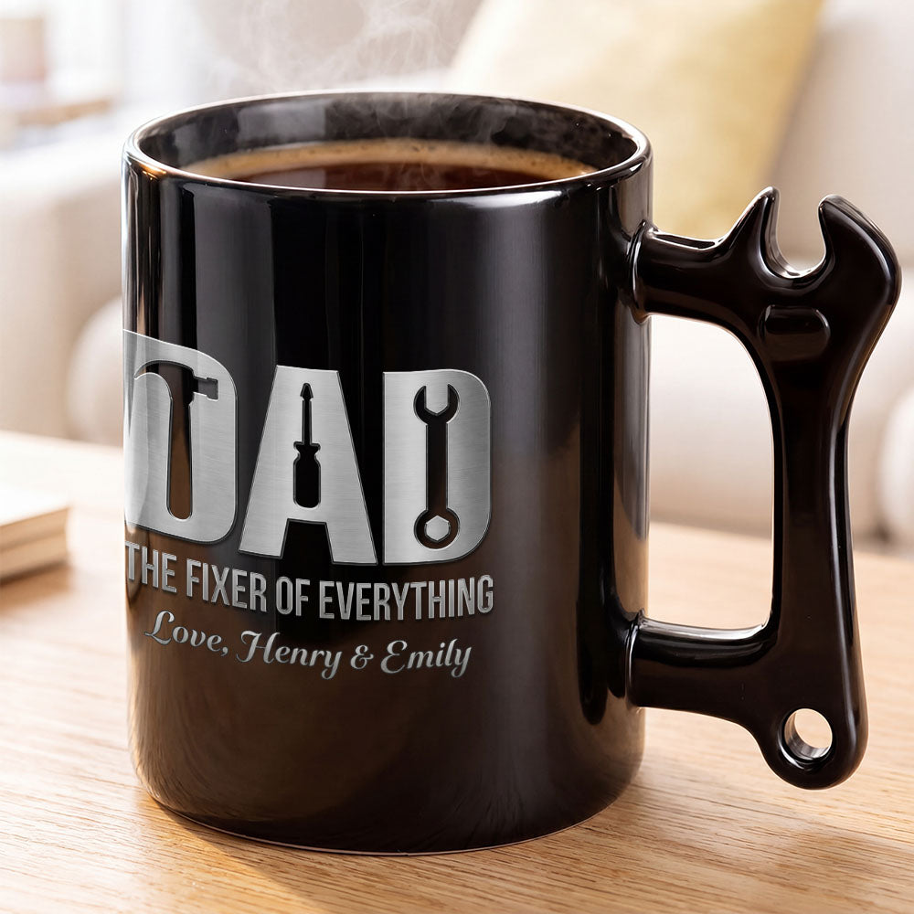 Personalized Wrench Handle Coffee Mug Custom Gift for Dad Wrench Handle Mug GradoCreations