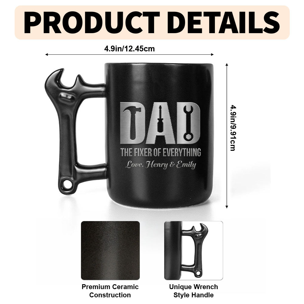 Personalized Wrench Handle Coffee Mug Custom Gift for Dad Wrench Handle Mug GradoCreations