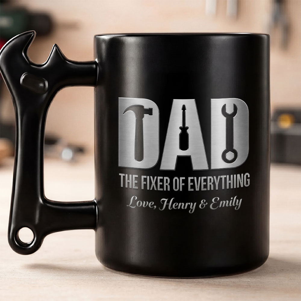 Personalized Wrench Handle Coffee Mug Custom Gift for Dad Wrench Handle Mug GradoCreations