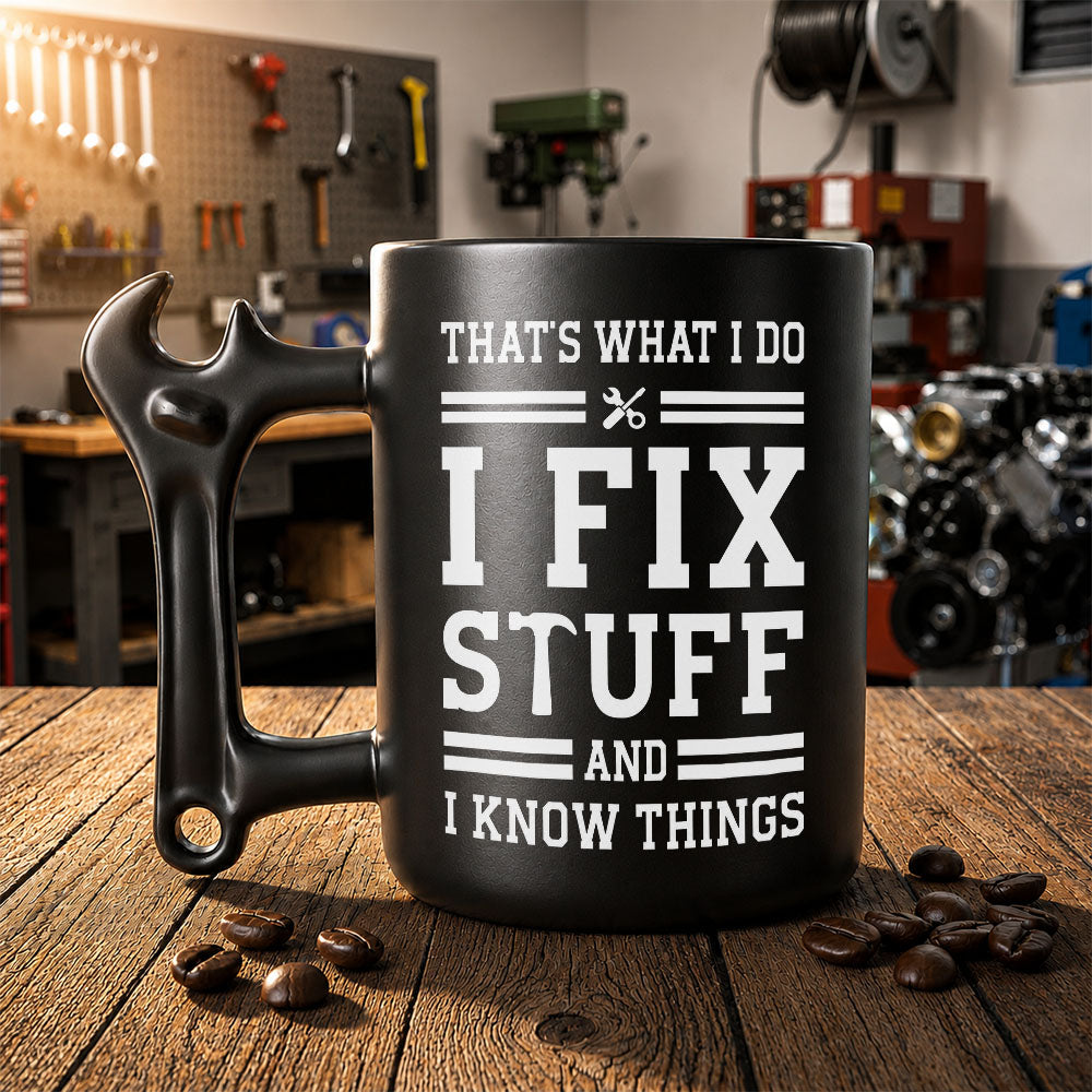 Personalized Wrench Handle Mug Custom Gift for Dad Wrench Handle Mug GradoCreations
