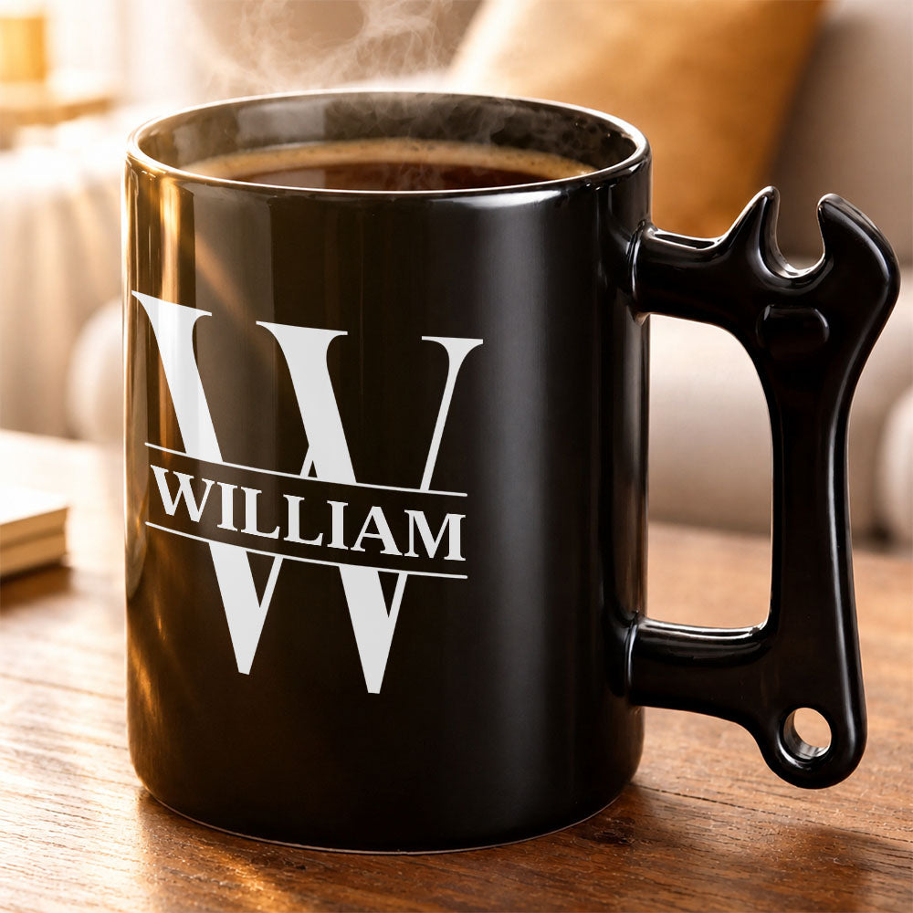 Personalized Wrench Handle Mug Custom Gift for Dad Wrench Handle Mug GradoCreations
