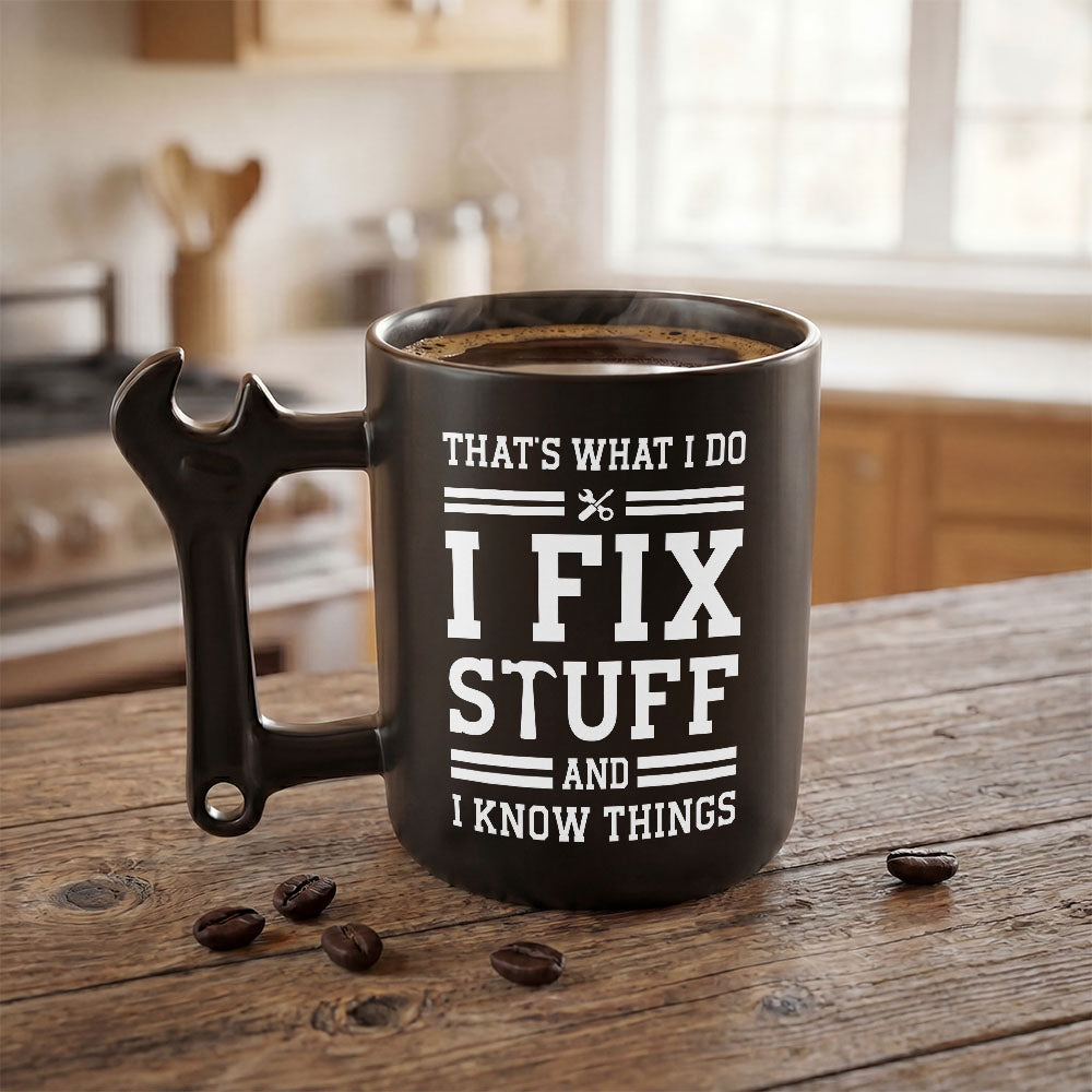 Personalized Wrench Handle Mug Custom Gift for Dad Wrench Handle Mug GradoCreations