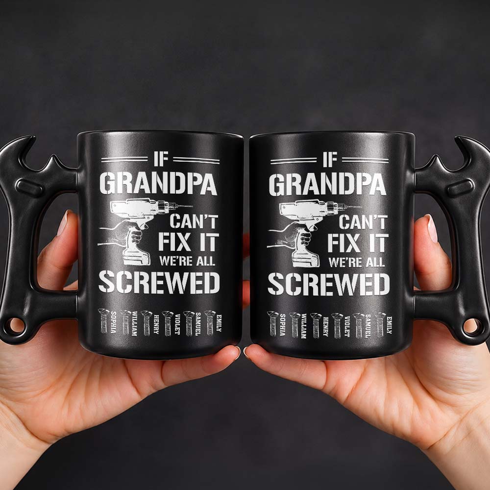 Personalized Wrench Handle Mug Custom Coffee Gift for Dad Wrench Handle Mug GradoCreations