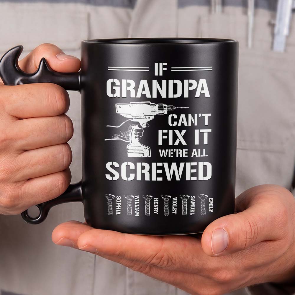 Personalized Wrench Handle Mug Custom Coffee Gift for Dad Wrench Handle Mug GradoCreations