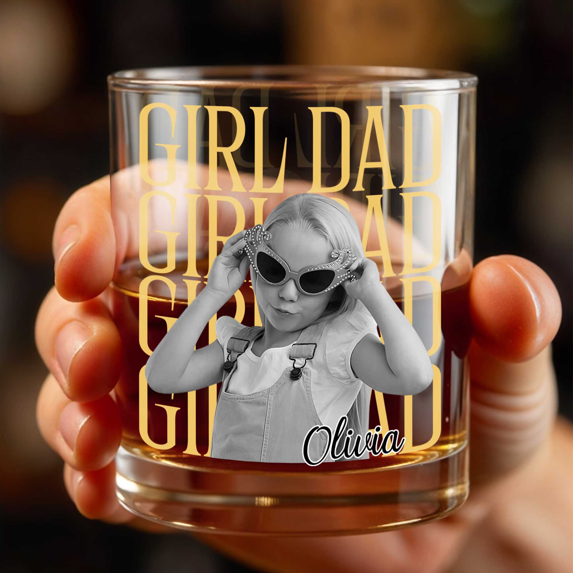Personalized Custom Whiskey Glass Photo Upload Gift for Dad Whiskey Glass GradoCreations