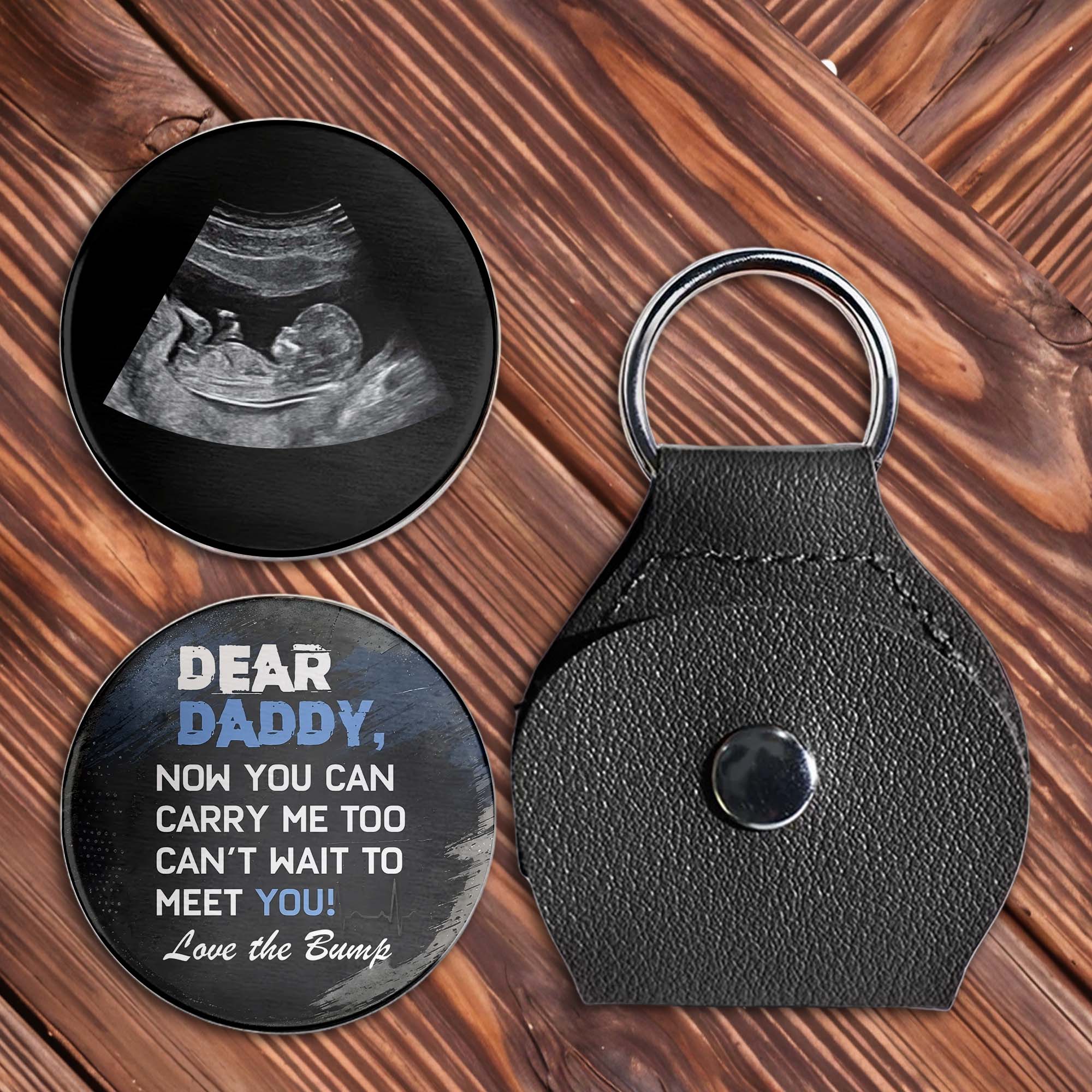 Personalized Ultrasound Photo Pocket Hug Custom Gift for Dad Pocket Hug GradoCreations