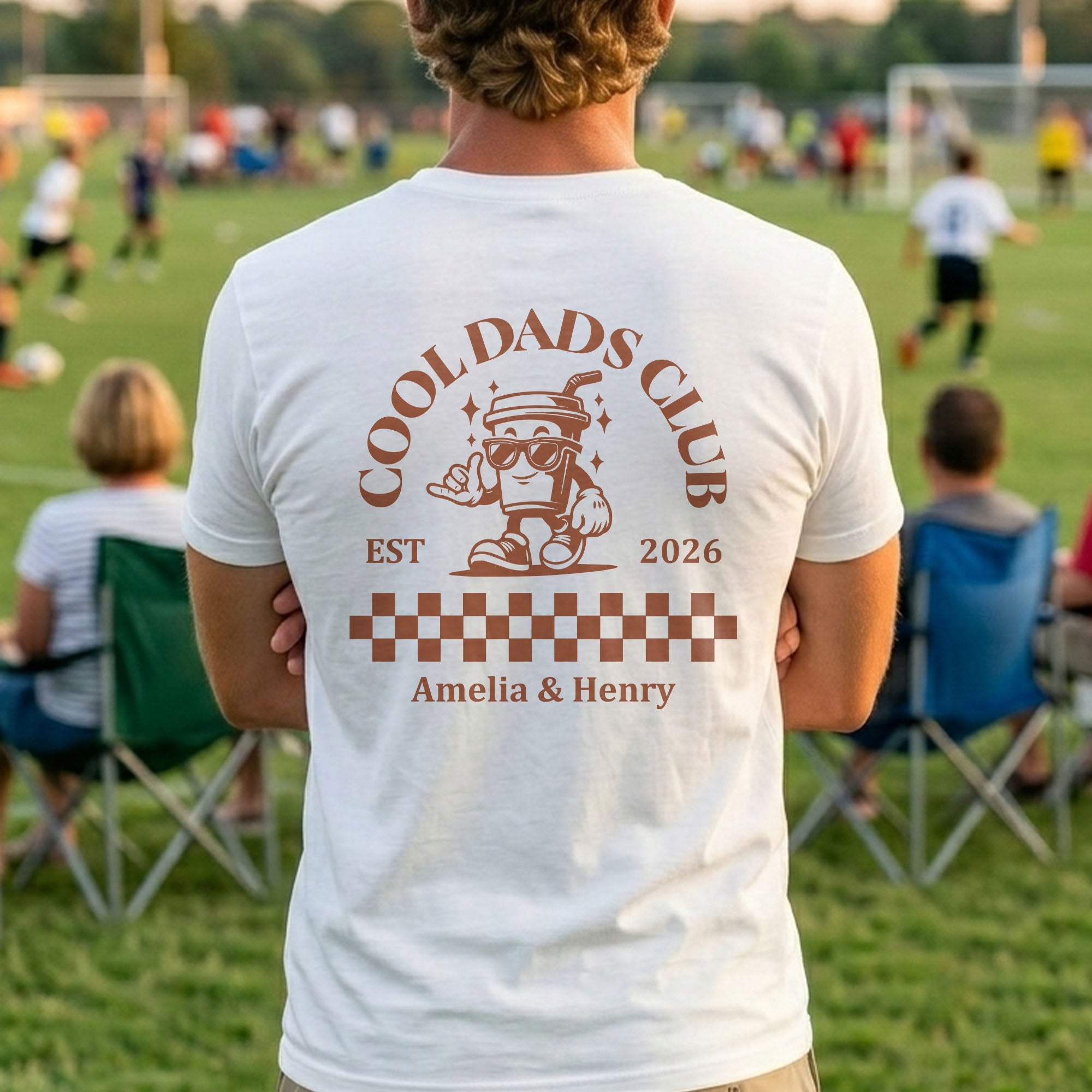 Personalized Cool Dads Club Custom T-Shirt Gift for Dad T-Shirt Font and Back GradoCreations