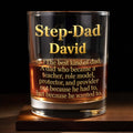 Personalized Custom Whiskey Glass Dual-Sided Gift for Step Dad Whiskey Glass GradoCreations