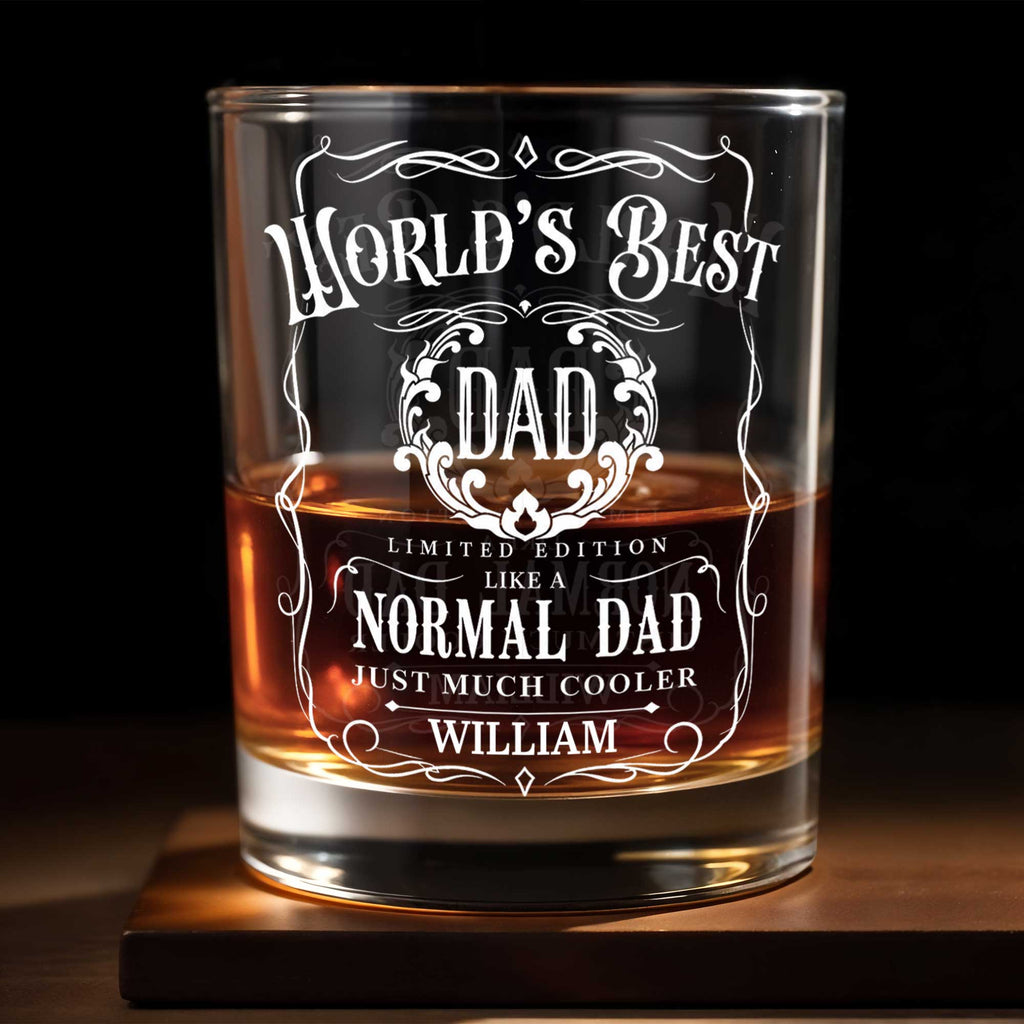 Personalized Custom Whiskey Glass Gift for Dad - Elegant Dad's Gift Whiskey Glass GradoCreations