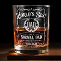 Personalized Custom Whiskey Glass Gift for Dad - Elegant Dad's Gift Whiskey Glass GradoCreations