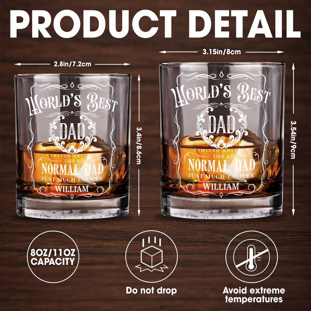 Personalized Custom Whiskey Glass Gift for Dad - Elegant Dad's Gift Whiskey Glass GradoCreations