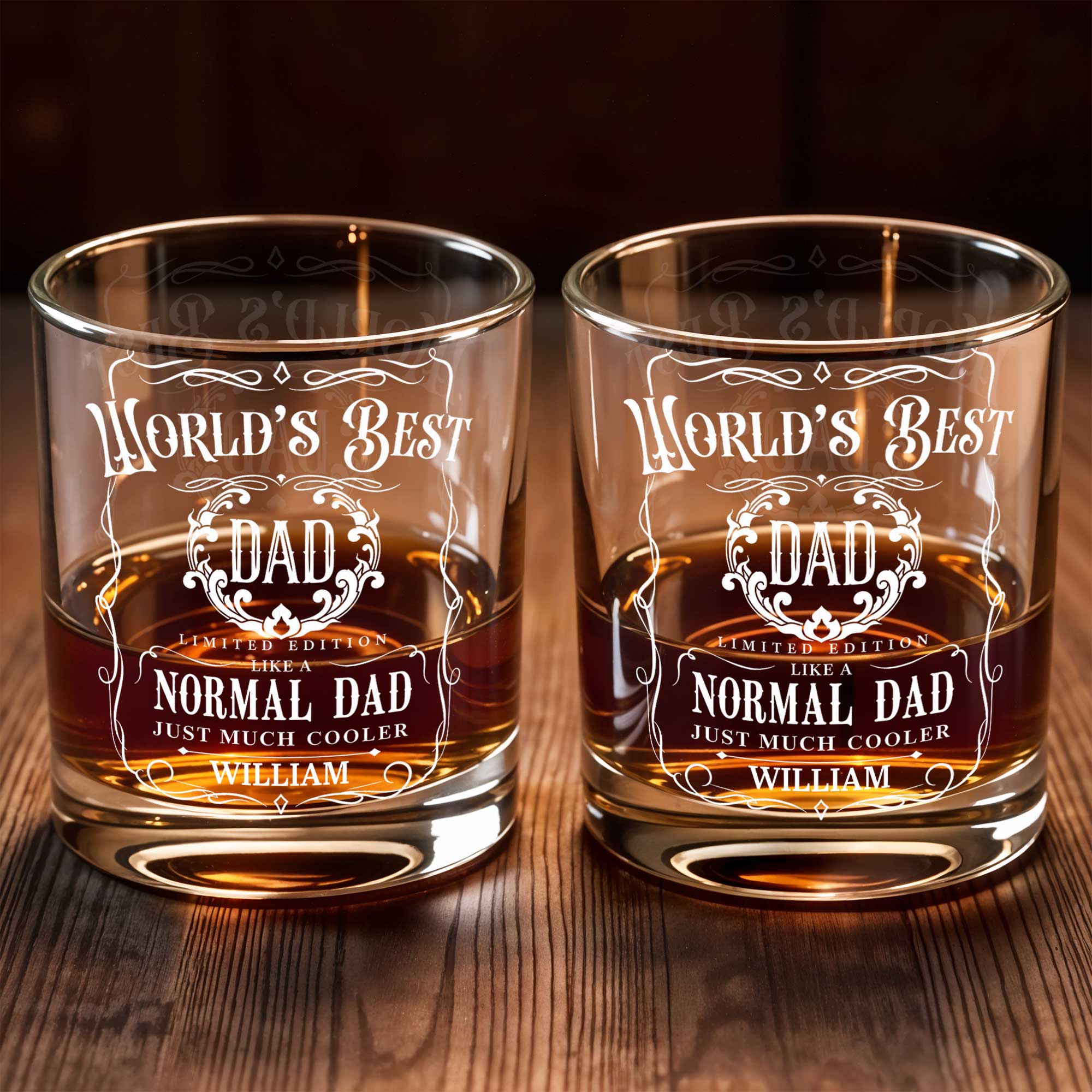 Personalized Custom Whiskey Glass Gift for Dad - Elegant Dad's Gift Whiskey Glass GradoCreations