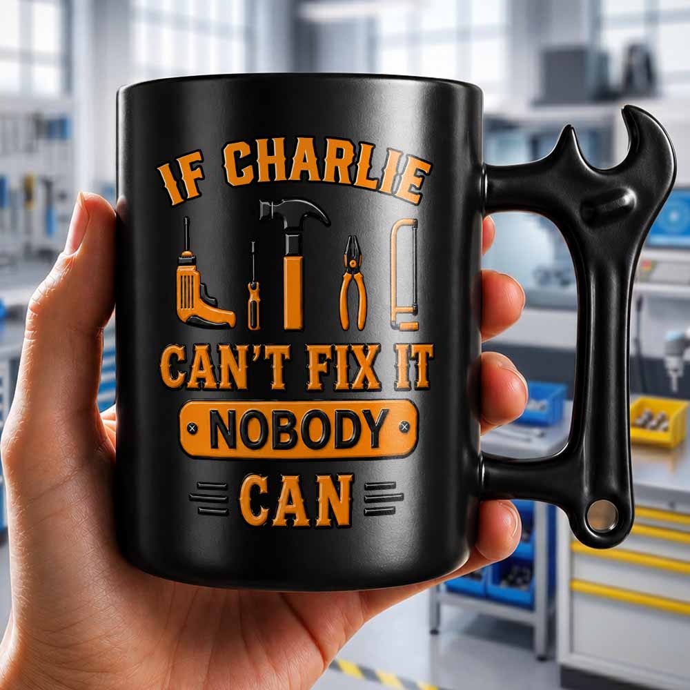 Personalized Wrench Handle Coffee Mug Custom Gift for Dad Wrench Handle Mug GradoCreations