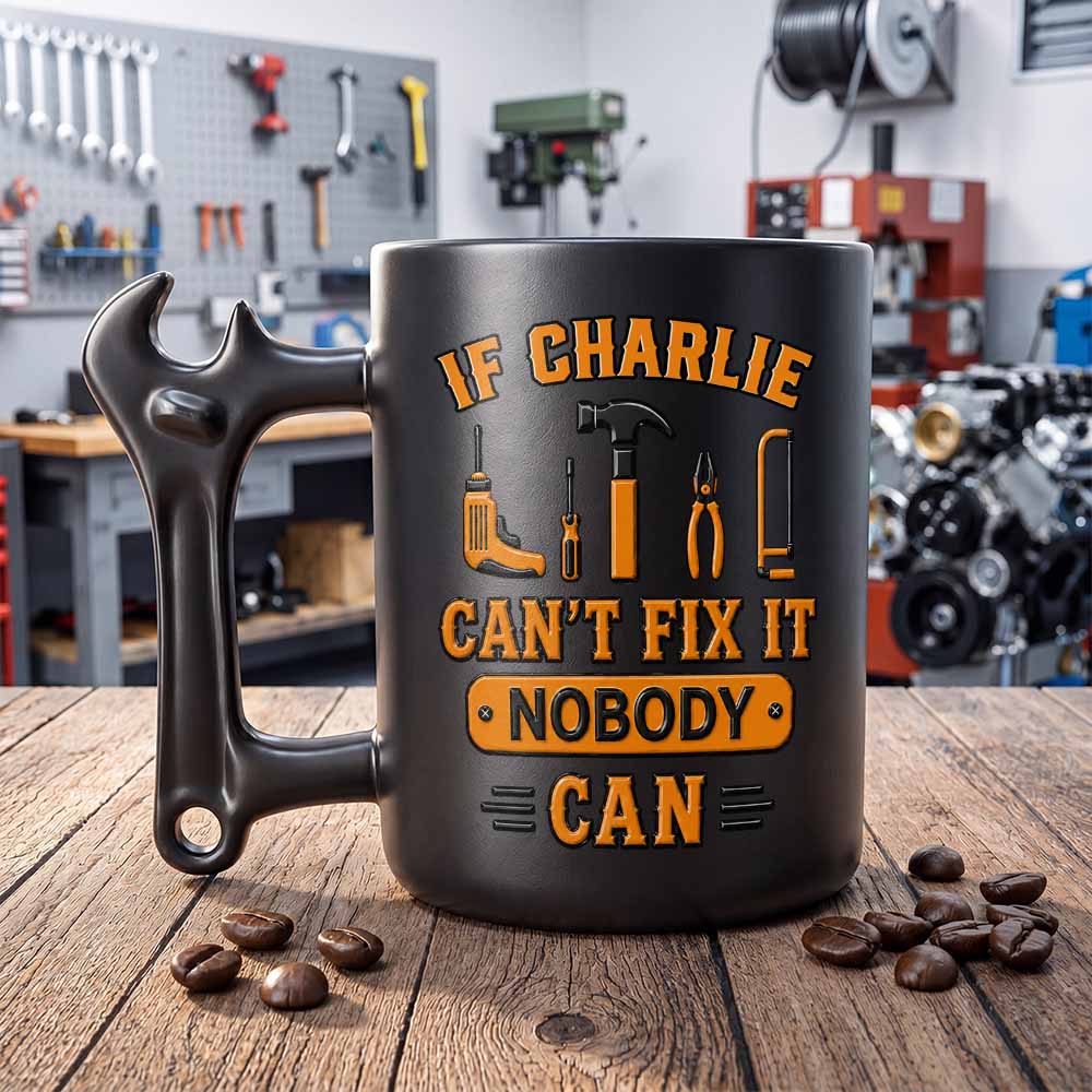 Personalized Wrench Handle Coffee Mug Custom Gift for Dad Wrench Handle Mug GradoCreations