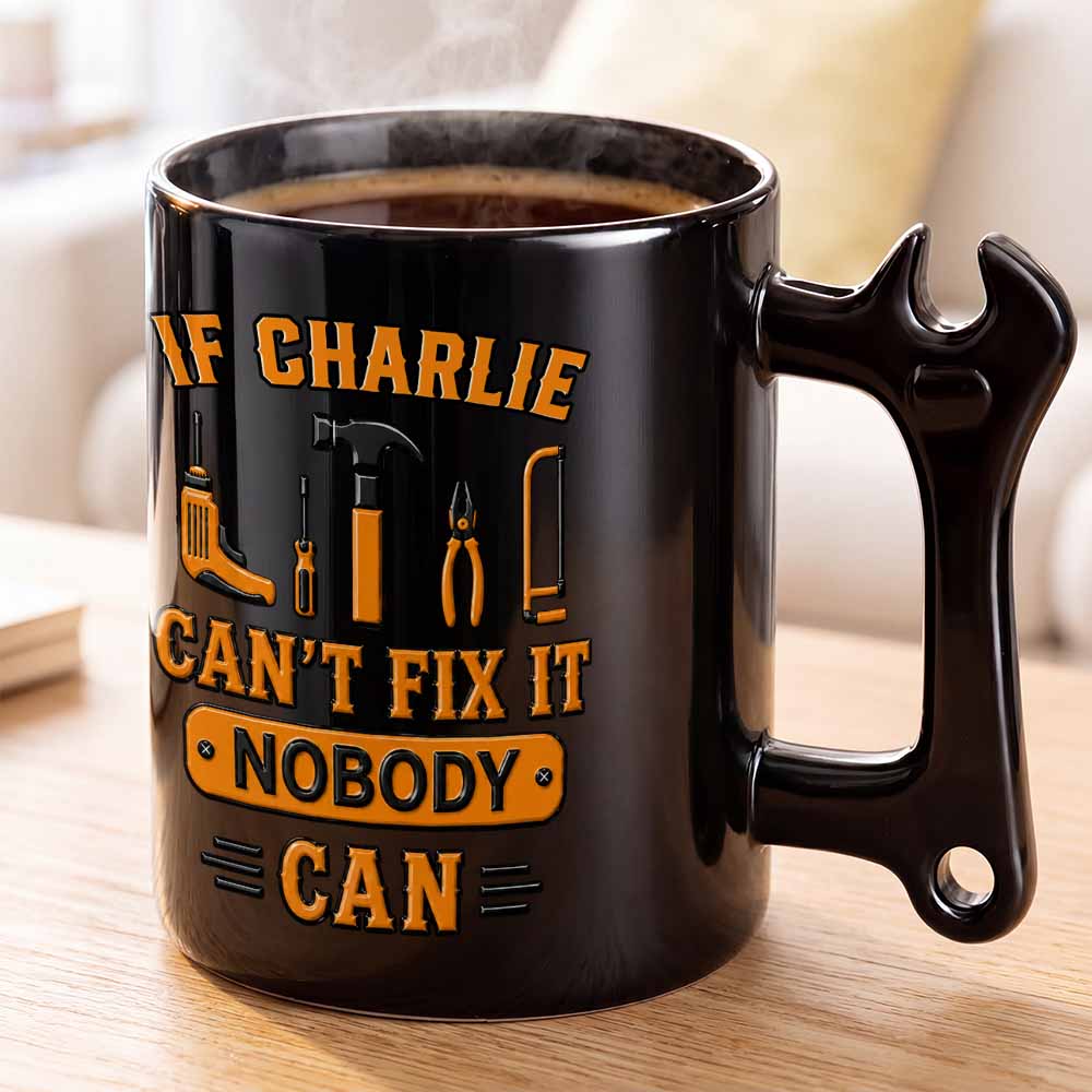 Personalized Wrench Handle Coffee Mug Custom Gift for Dad Wrench Handle Mug GradoCreations