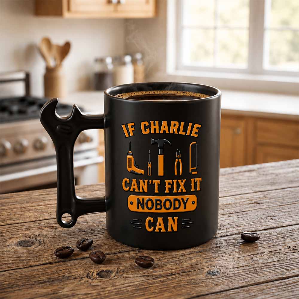 Personalized Wrench Handle Coffee Mug Custom Gift for Dad Wrench Handle Mug GradoCreations