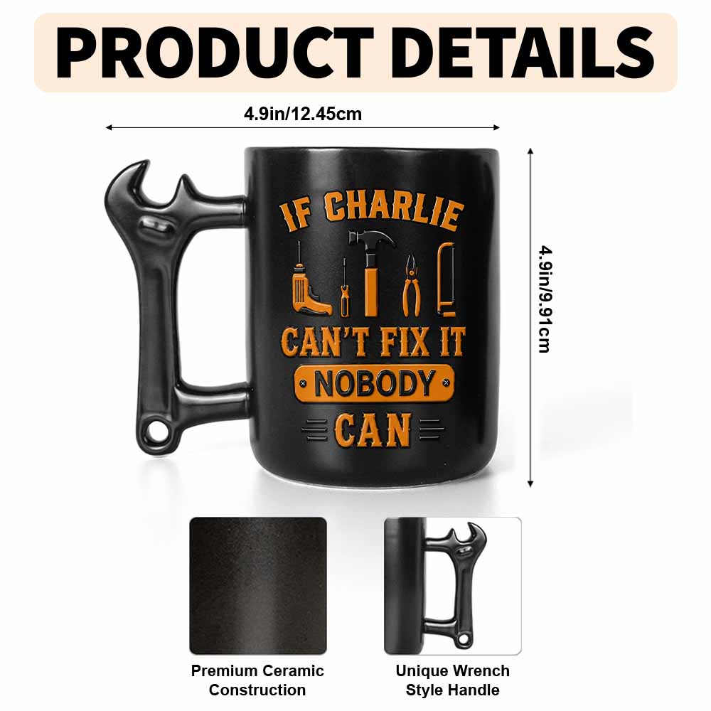 Personalized Wrench Handle Coffee Mug Custom Gift for Dad Wrench Handle Mug GradoCreations