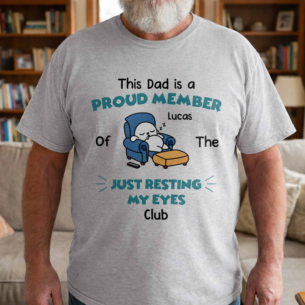 Personalized Just Resting My Eyes Club Tee for Dad Gift Shirt GradoCreations