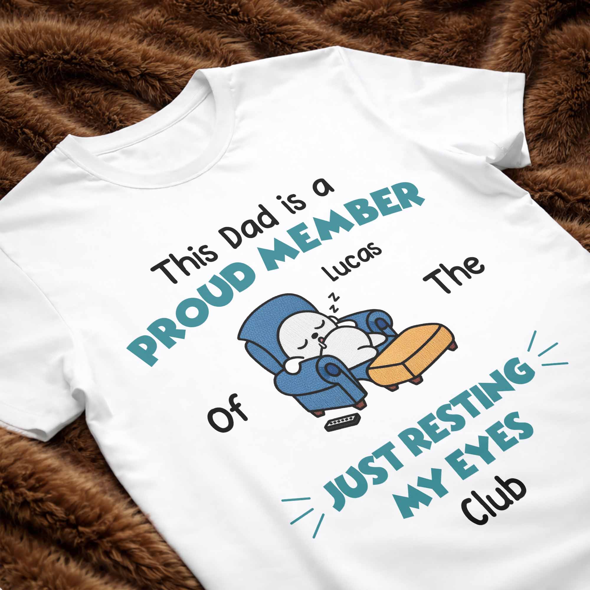 Personalized Just Resting My Eyes Club Tee for Dad Gift Shirt GradoCreations
