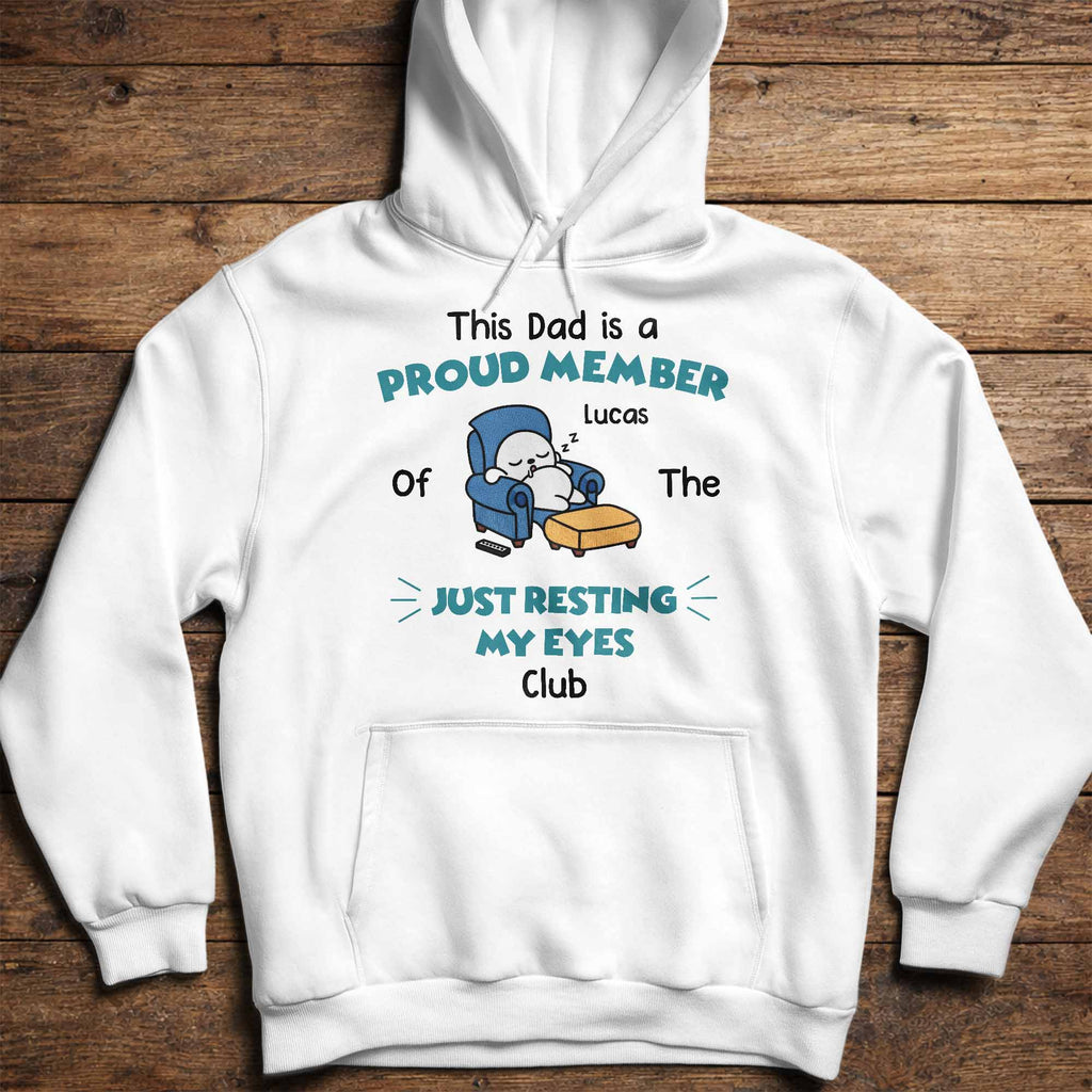 Personalized Just Resting My Eyes Club Tee for Dad Gift Shirt GradoCreations