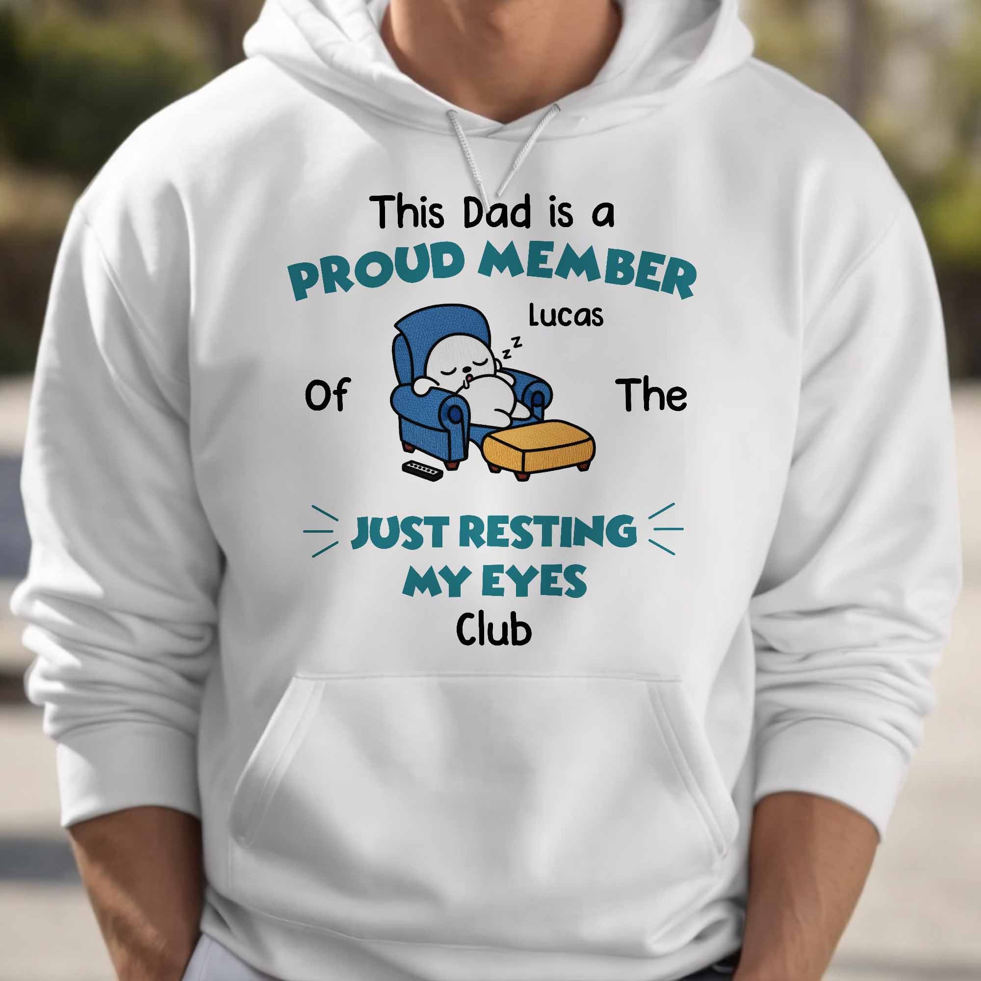 Personalized Just Resting My Eyes Club Tee for Dad Gift Shirt GradoCreations