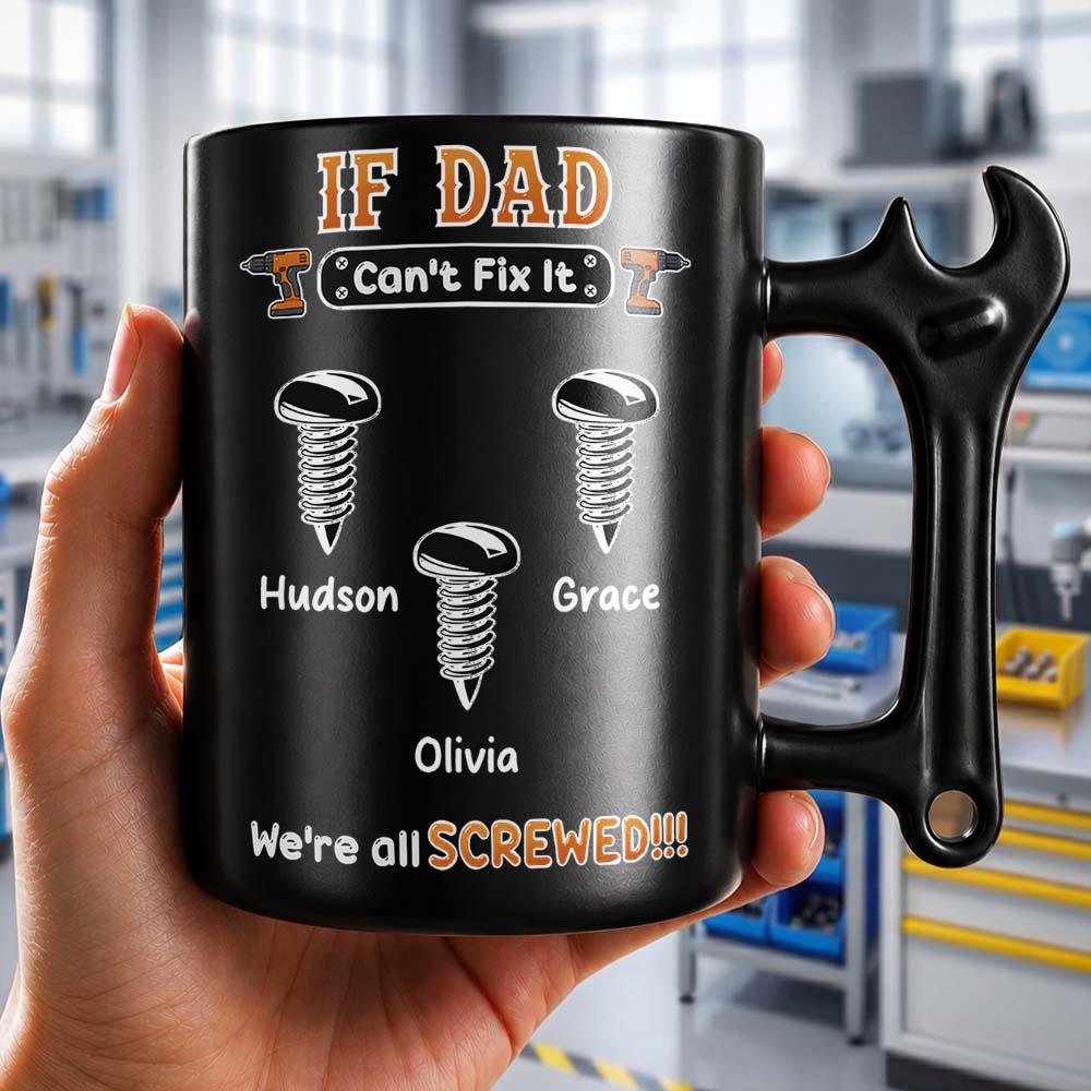 Personalized Wrench Handle Mug Custom Gift for Dad Wrench Handle Mug GradoCreations