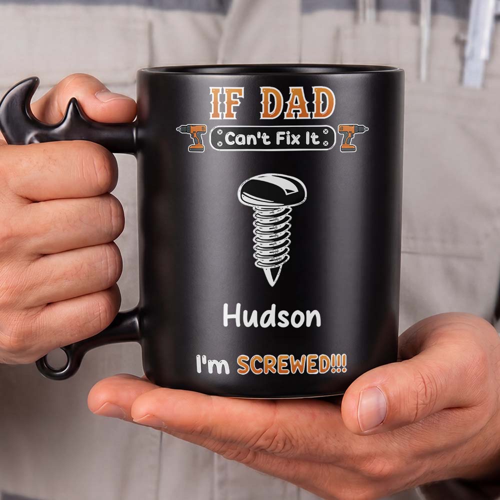 Personalized Wrench Handle Mug Custom Gift for Dad Wrench Handle Mug GradoCreations