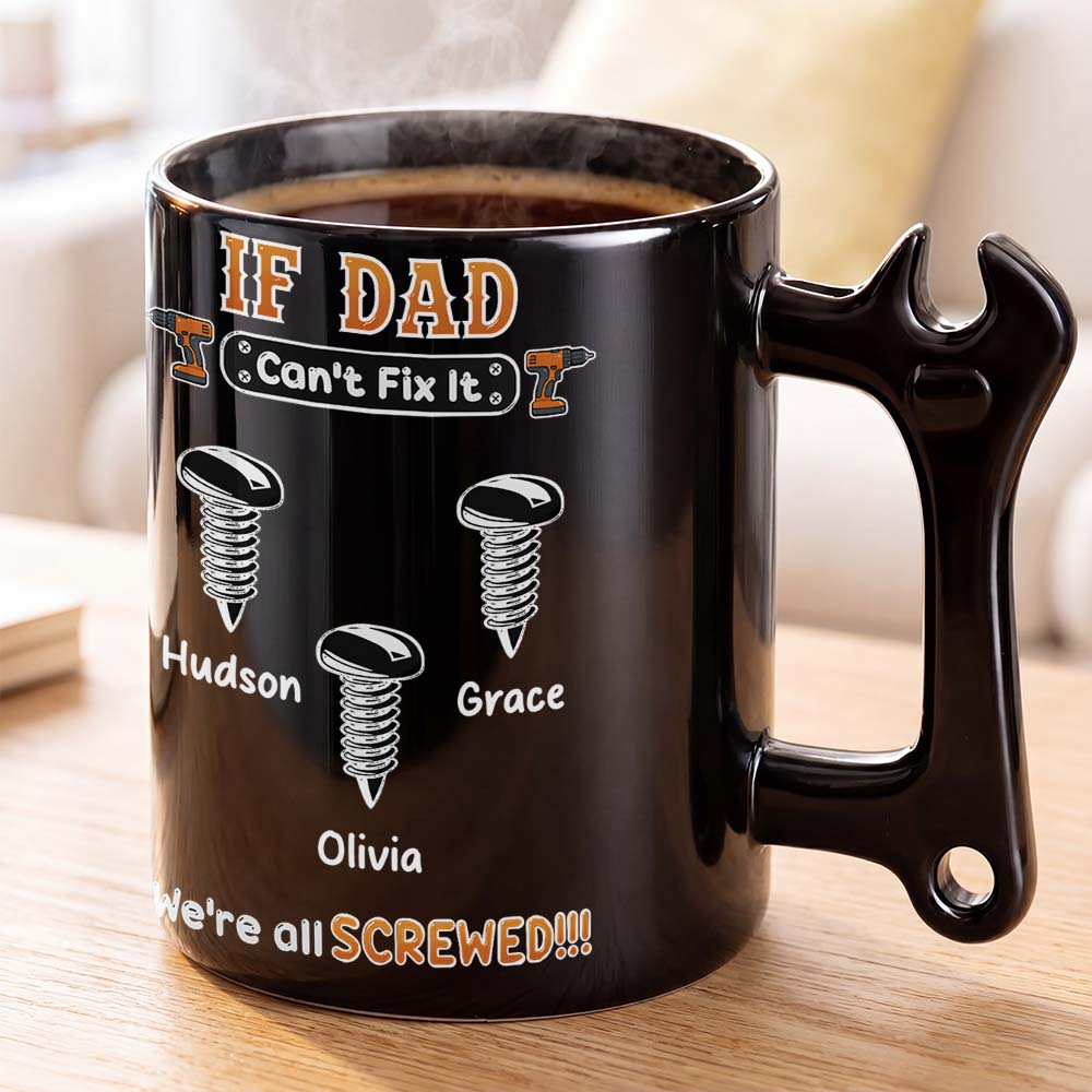 Personalized Wrench Handle Mug Custom Gift for Dad Wrench Handle Mug GradoCreations