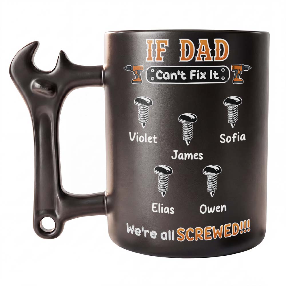 Personalized Wrench Handle Mug Custom Gift for Dad Wrench Handle Mug GradoCreations
