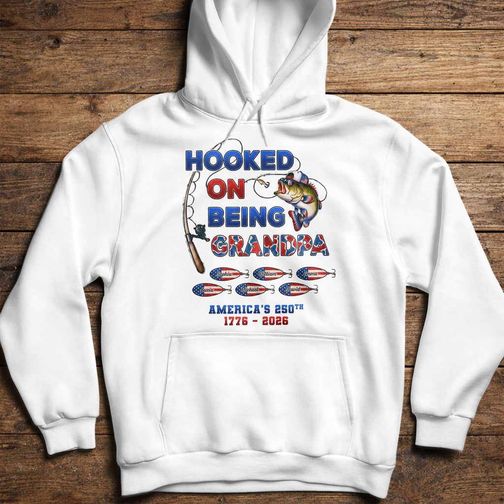 Personalized Fishing T-shirt Hoodie Custom Gift for Grandpa Shirt GradoCreations