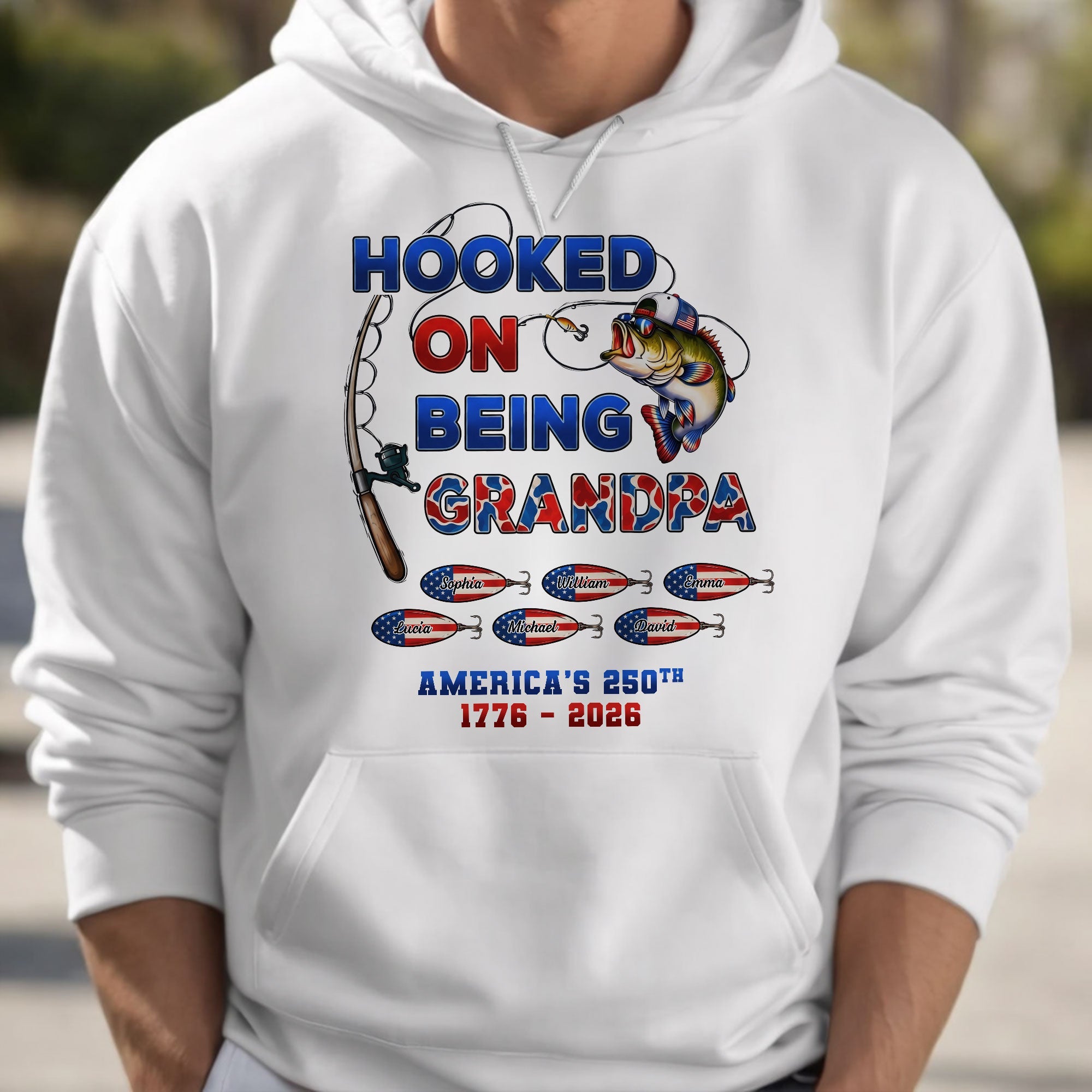 Personalized Fishing T-shirt Hoodie Custom Gift for Grandpa Shirt GradoCreations