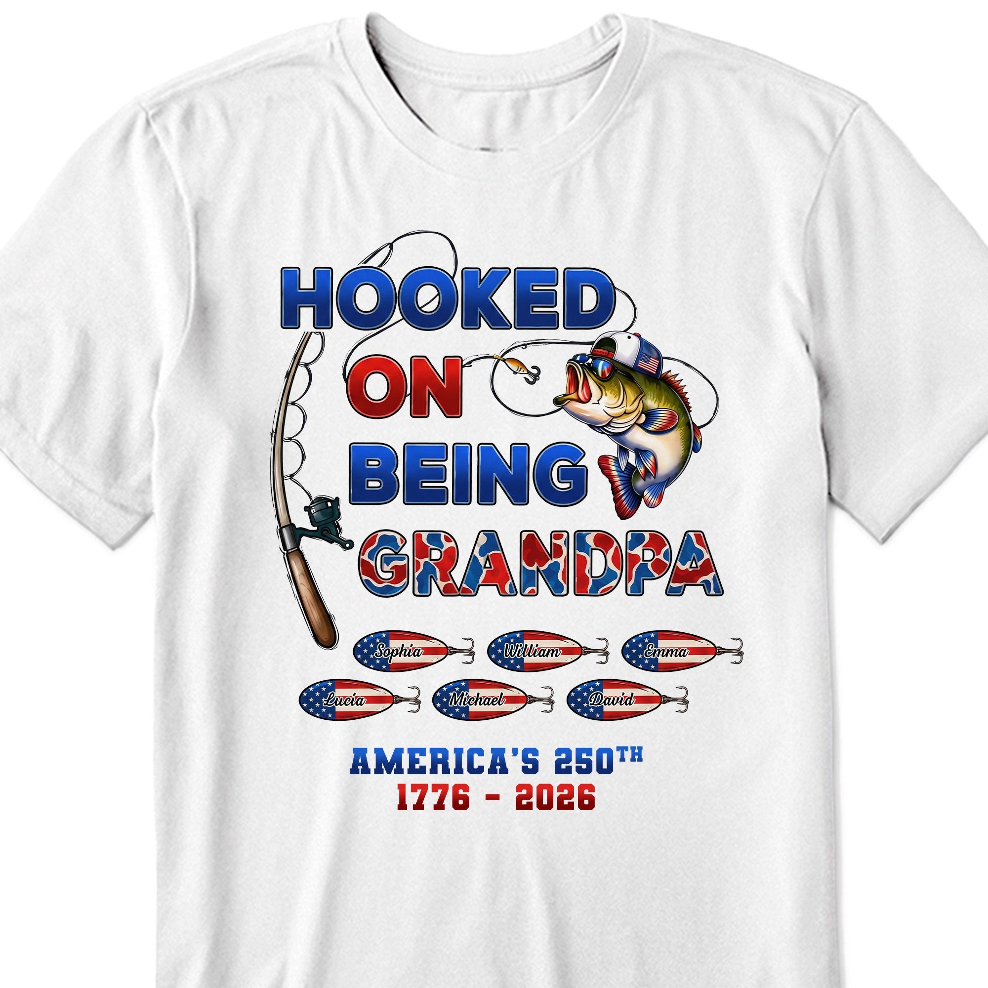 Personalized Fishing T-shirt Hoodie Custom Gift for Grandpa Shirt GradoCreations