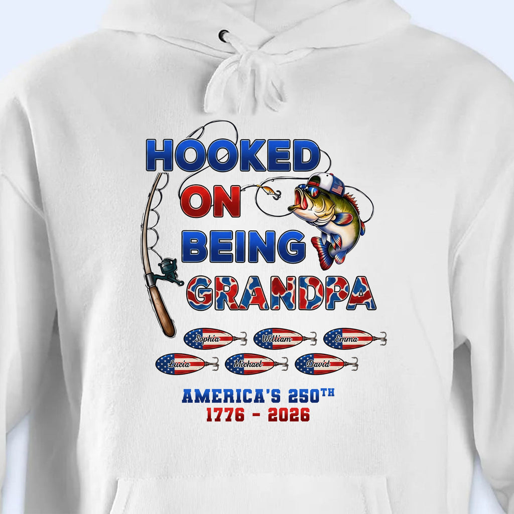 Personalized Fishing T-shirt Hoodie Custom Gift for Grandpa Shirt GradoCreations