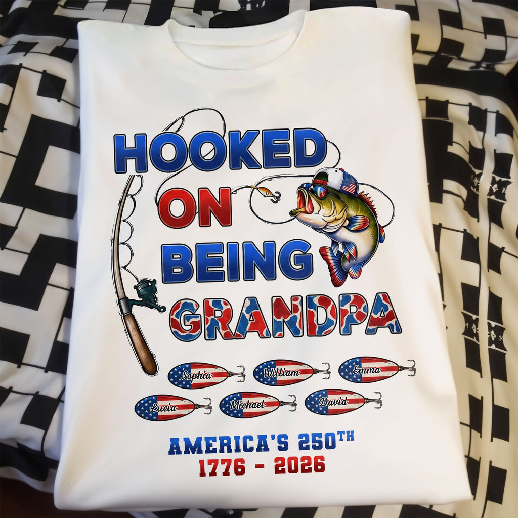 Personalized Fishing T-shirt Hoodie Custom Gift for Grandpa Shirt GradoCreations