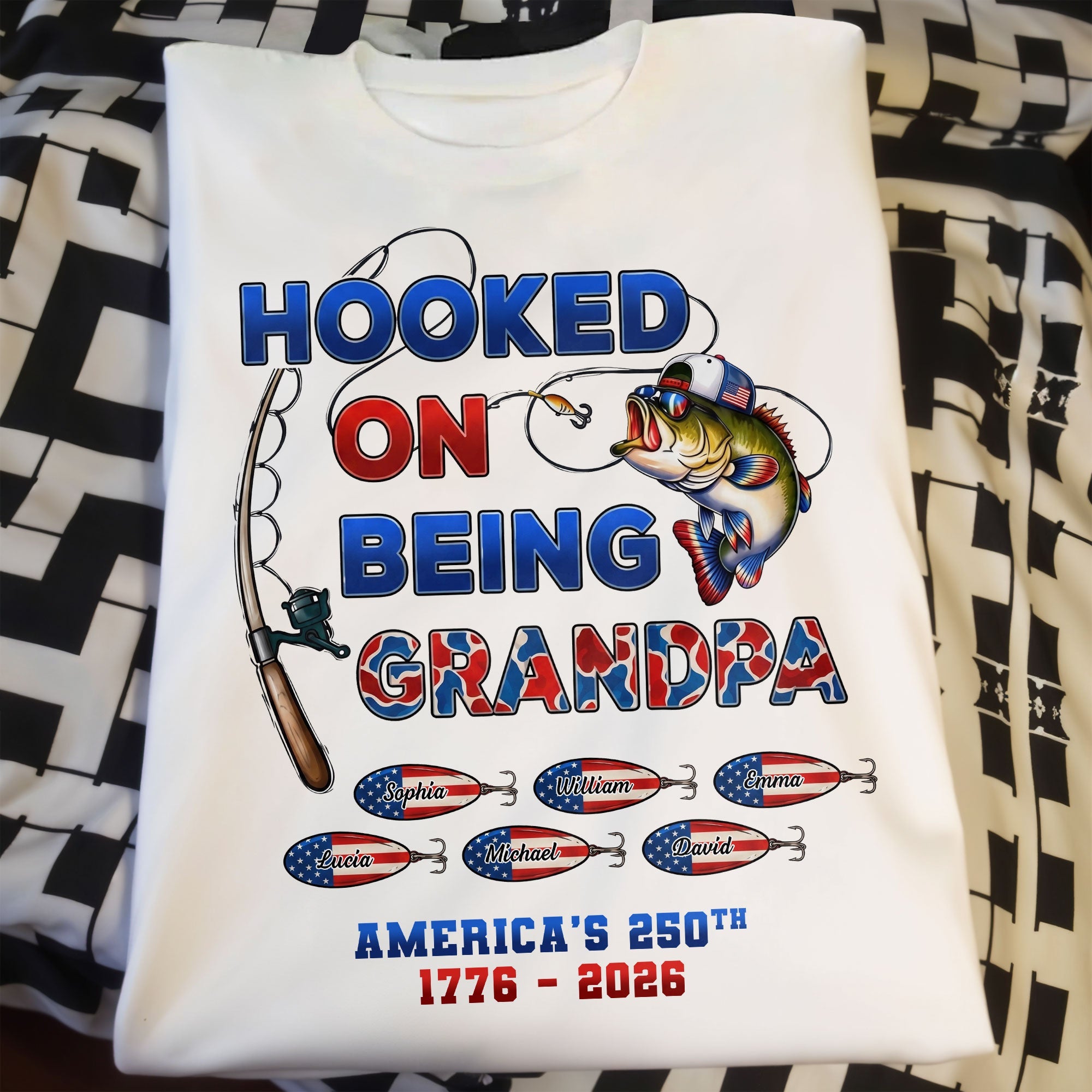 Personalized Fishing T-shirt Hoodie Custom Gift for Grandpa Shirt GradoCreations