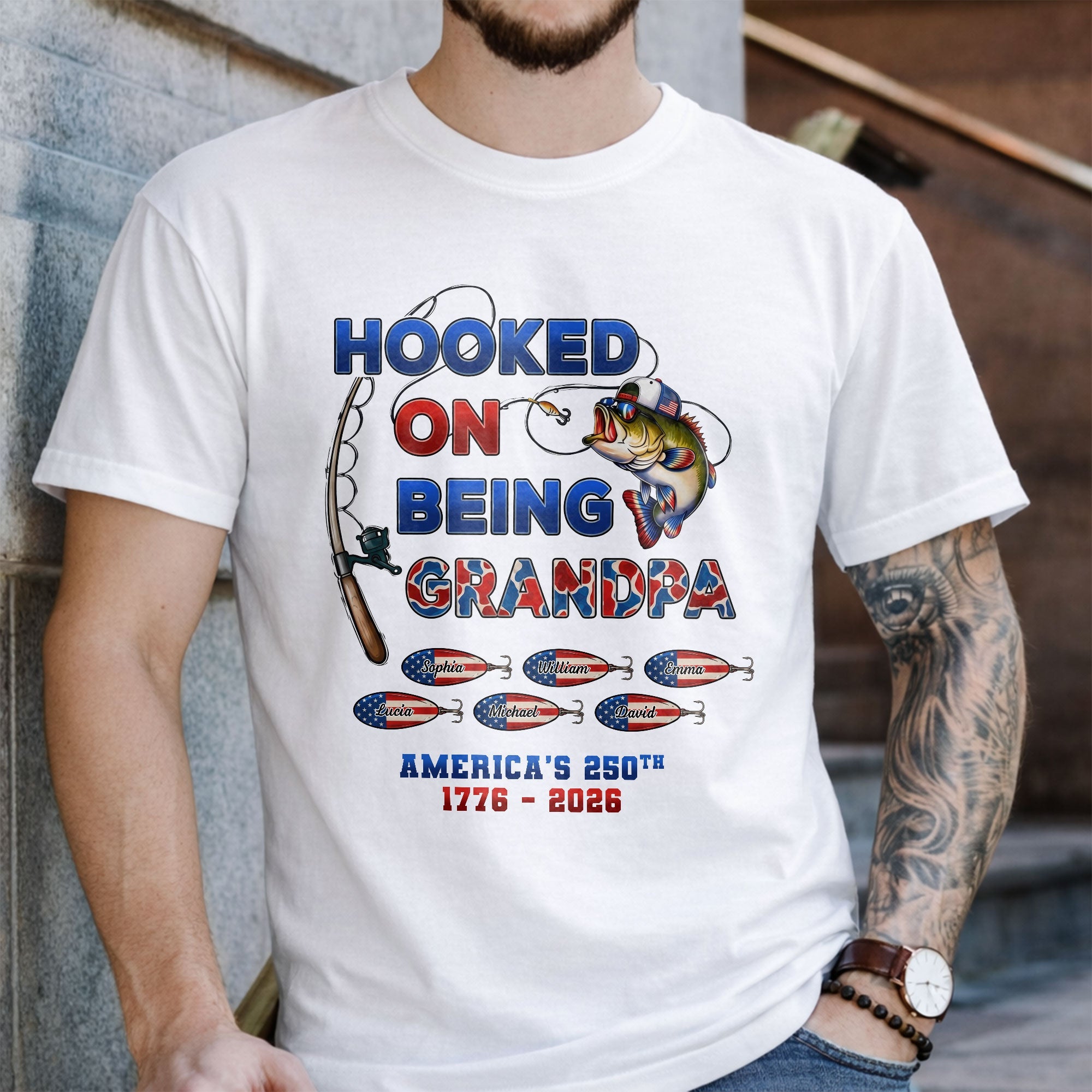 Personalized Fishing T-shirt Hoodie Custom Gift for Grandpa Shirt GradoCreations