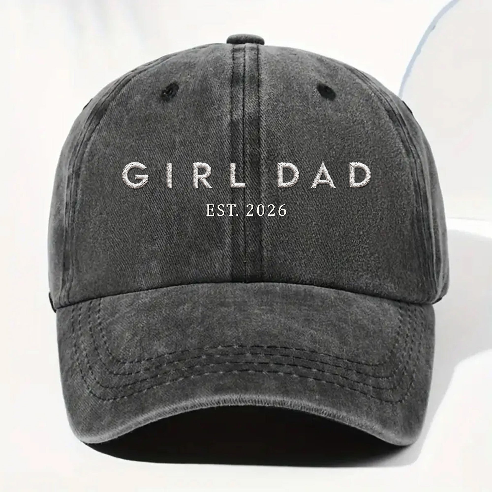 Personalized Washed Denim Cap Custom Year Gift for Dad Washed Denim Cap GradoCreations