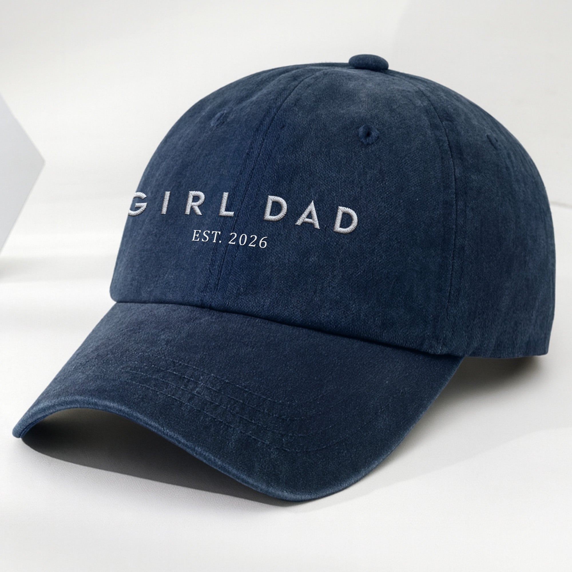 Personalized Washed Denim Cap Custom Year Gift for Dad Washed Denim Cap GradoCreations